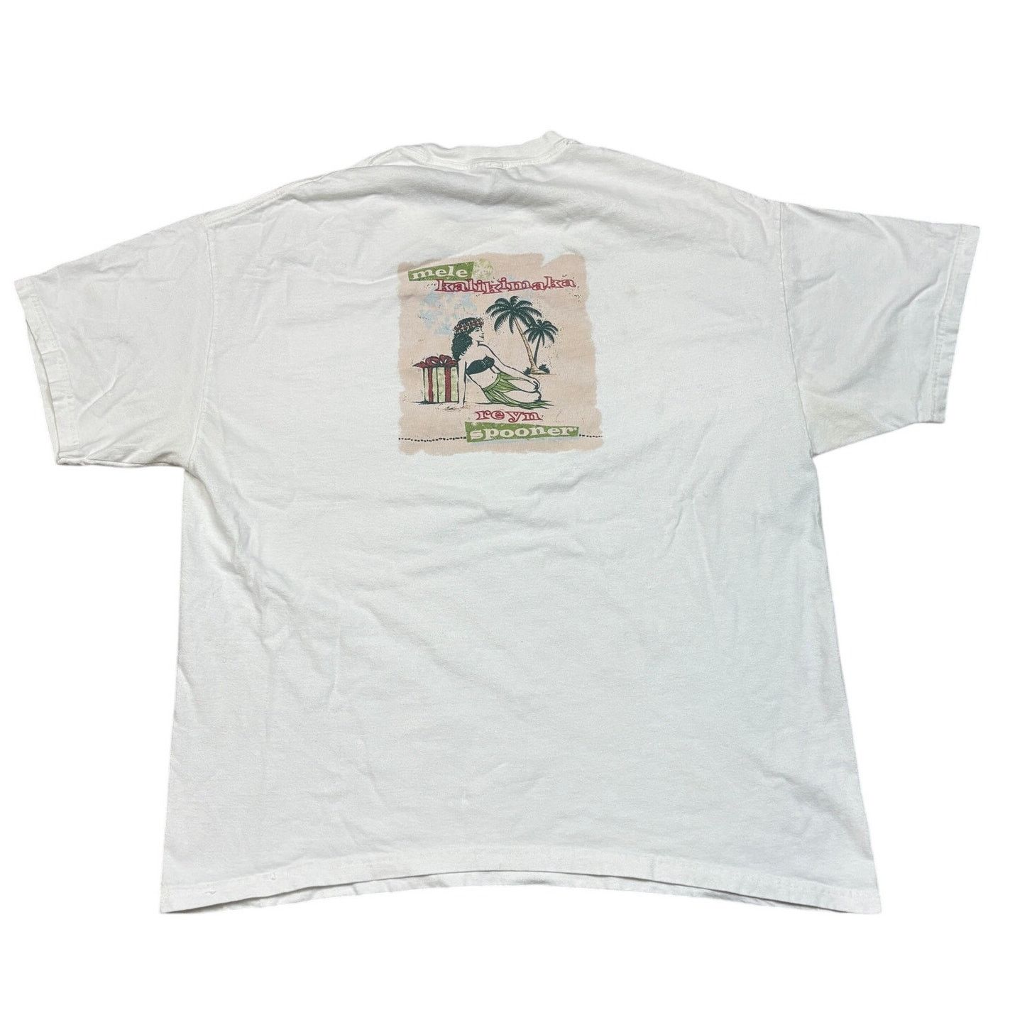 Reyn Spooner × Vintage Vintage Reyn Spooner Mele Kalikimaka Hula T Shirt Men's XL Size US XL / EU 56 / 4 - 1 Thumbnail