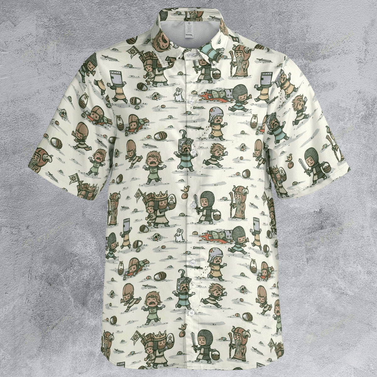 The Unbranded Brand Cute Killer Bunny Monty Python Button Down Shirt Size US S / EU 44-46 / 1 - 2 Thumbnail