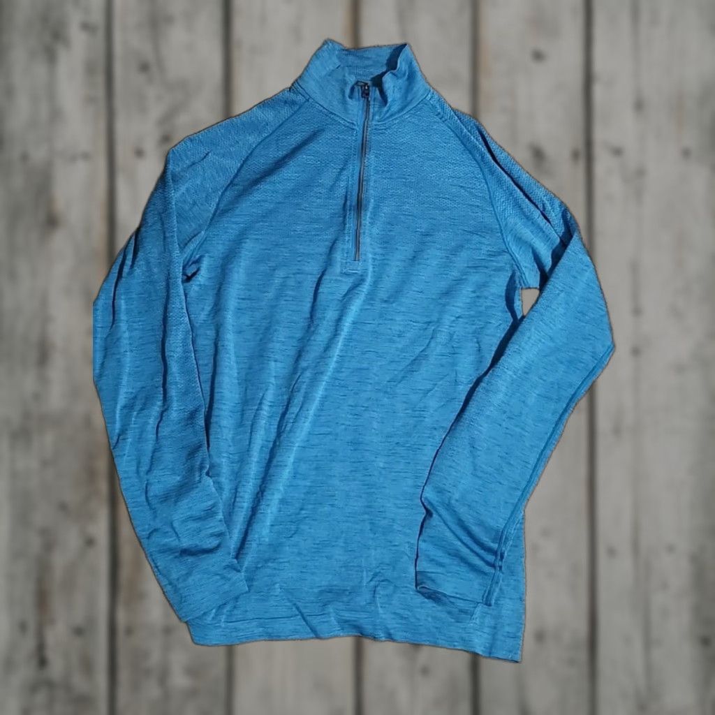 Lululemon Lululemon Pullover Shirt Men Small Teal 1/4 Zip Long Sleeve Performance Logo Cross Training Gym & Training Athletic Mock Neck Zip N/A Clean! Size US S / EU 44-46 / 1 - 1 Thumbnail