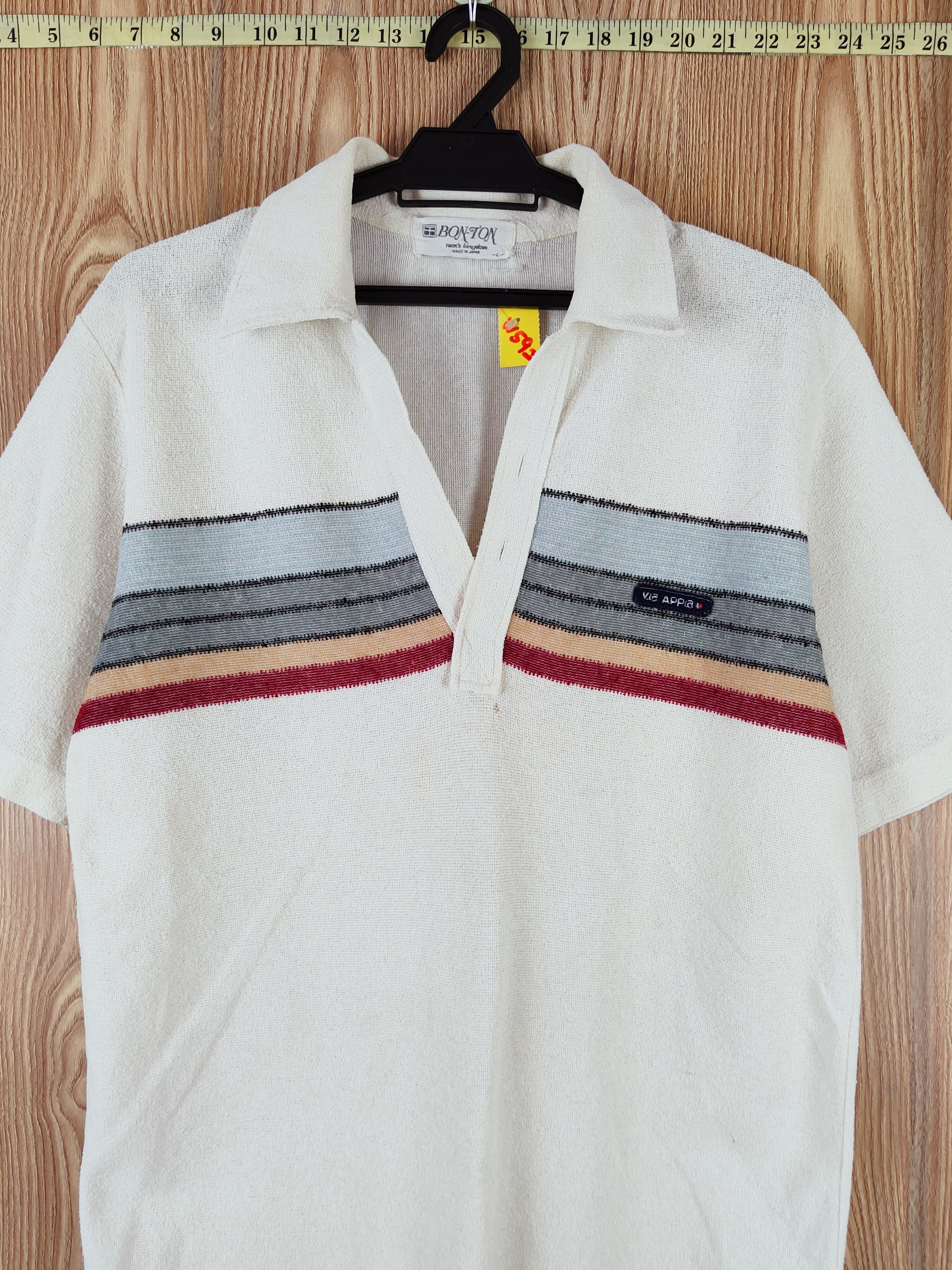 Japanese Brand × Vintage Bon-ton made in japan vintage White Polo #W592 Size US L / EU 52-54 / 3 - 3 Thumbnail