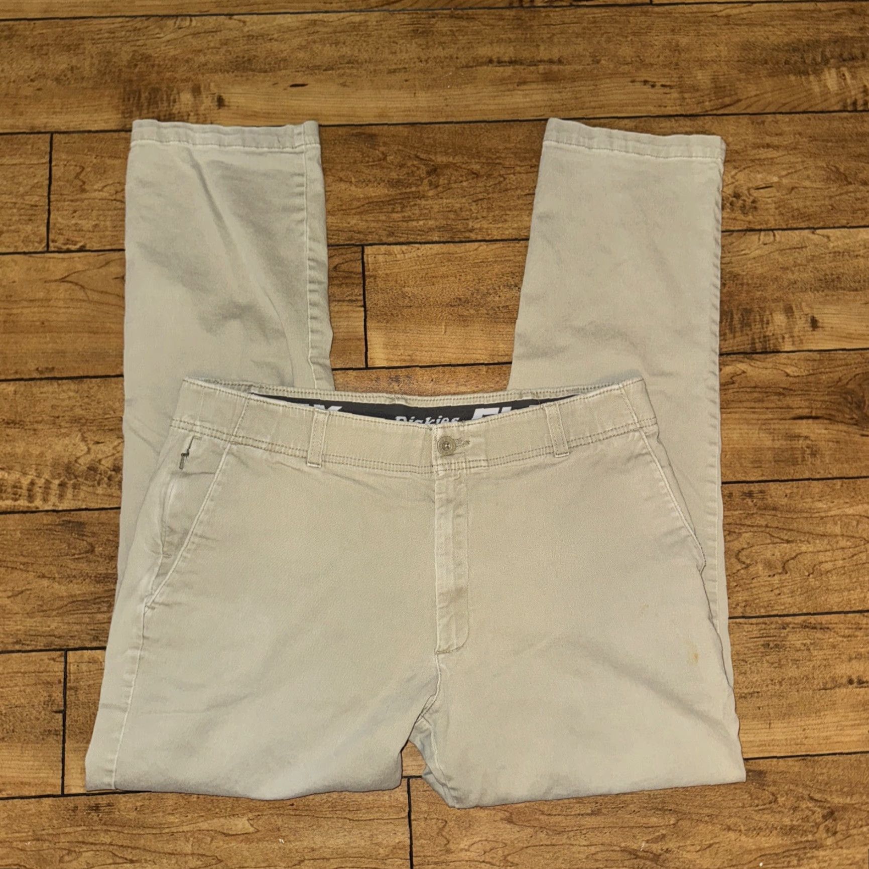 Dickies Dickies Flex Chino Pants Khaki 36x31 Mens Regular Pants Beige Chino Casual Workwear Pockets Comfort Easy Care 90s? Size US 36 / EU 52 - 3 Thumbnail