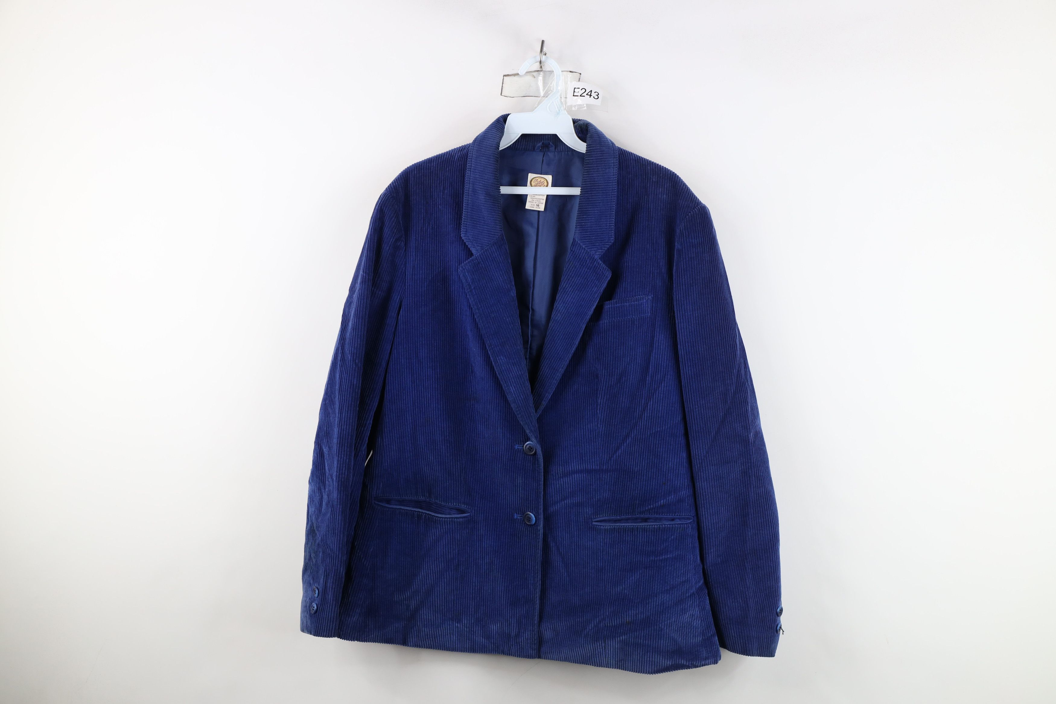 Vintage Vintage 70s Streetwear Corduroy Suit Blazer Jacket Blue Size XXL / US 16-18 / IT 52-54 - 1 Thumbnail