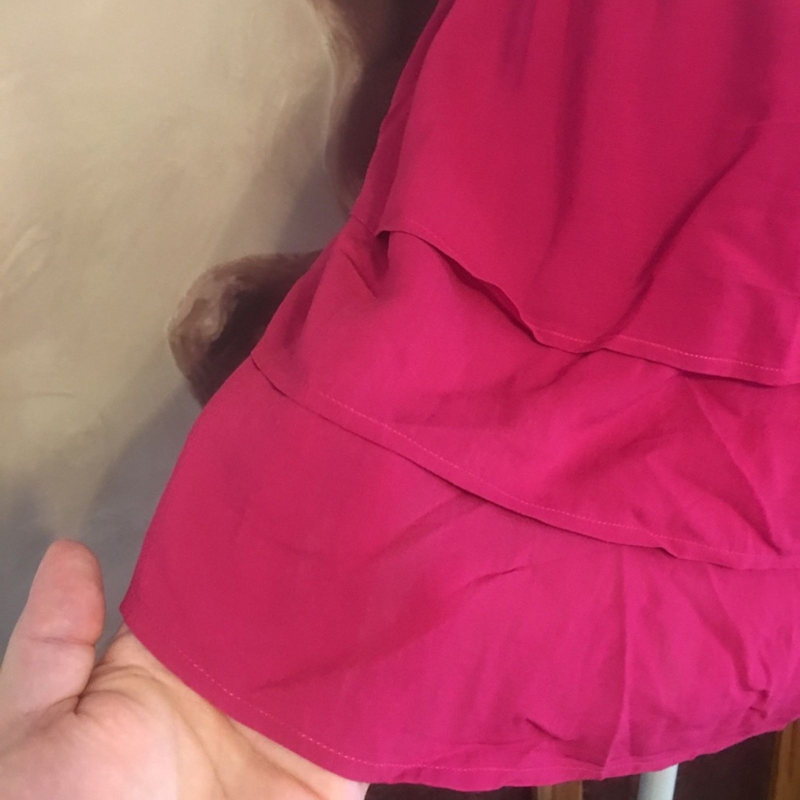 Other Tobi mini pink ruffle embroidered waist skirt NWT Size 32" / US 10 / IT 46 - 4 Thumbnail