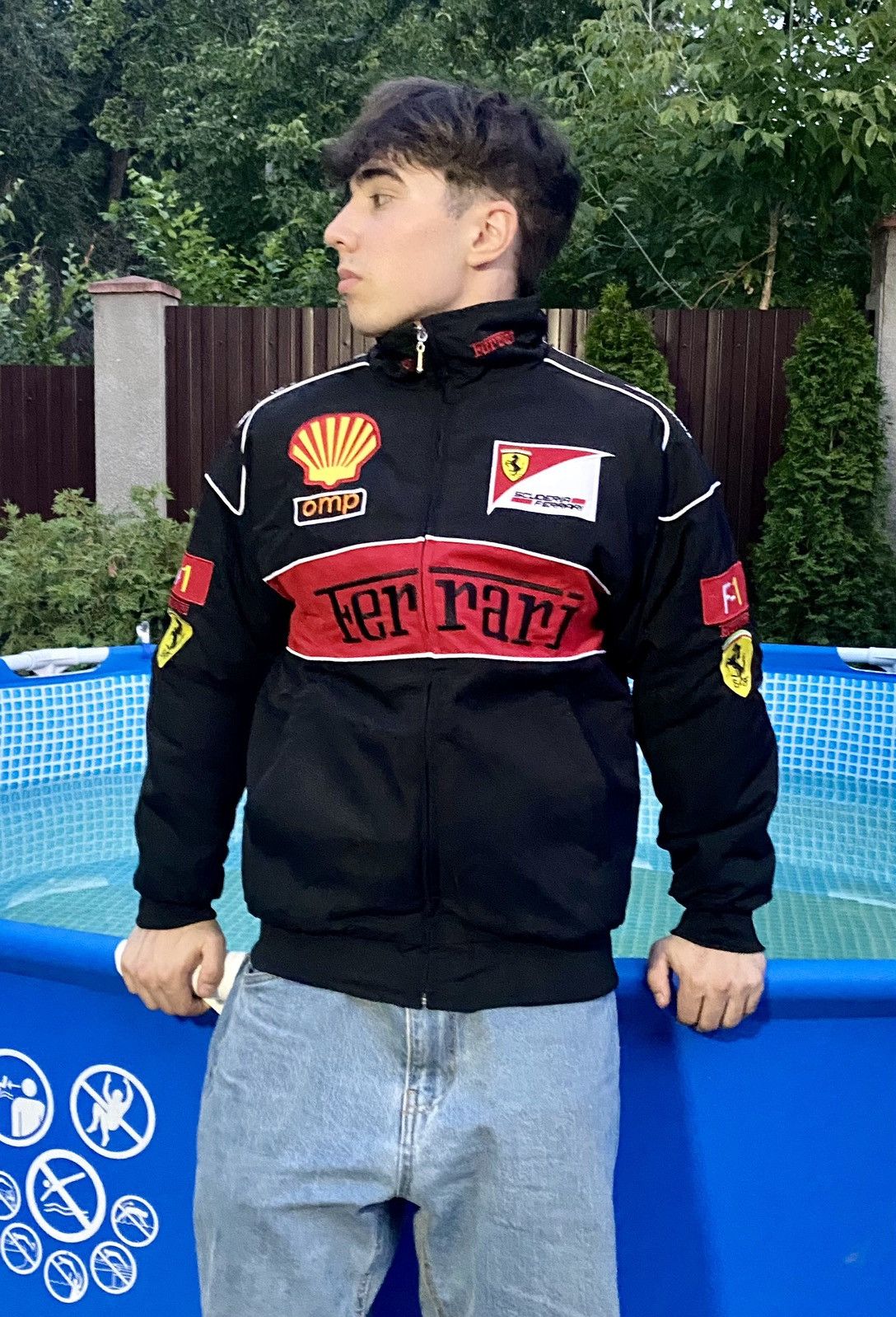 Formula 1 Vintage archive puffer jacket Ferrari racing Formula 1 shell Size US M / EU 48-50 / 2 - 17 Thumbnail