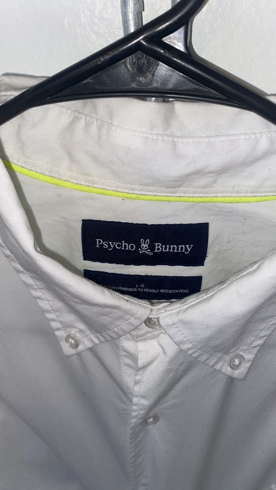 Designer × Polo Ralph Lauren × Psycho Bunny Psycho Bunny White Button Up Short Sleeve Size US L / EU 52-54 / 3 - 3 Thumbnail