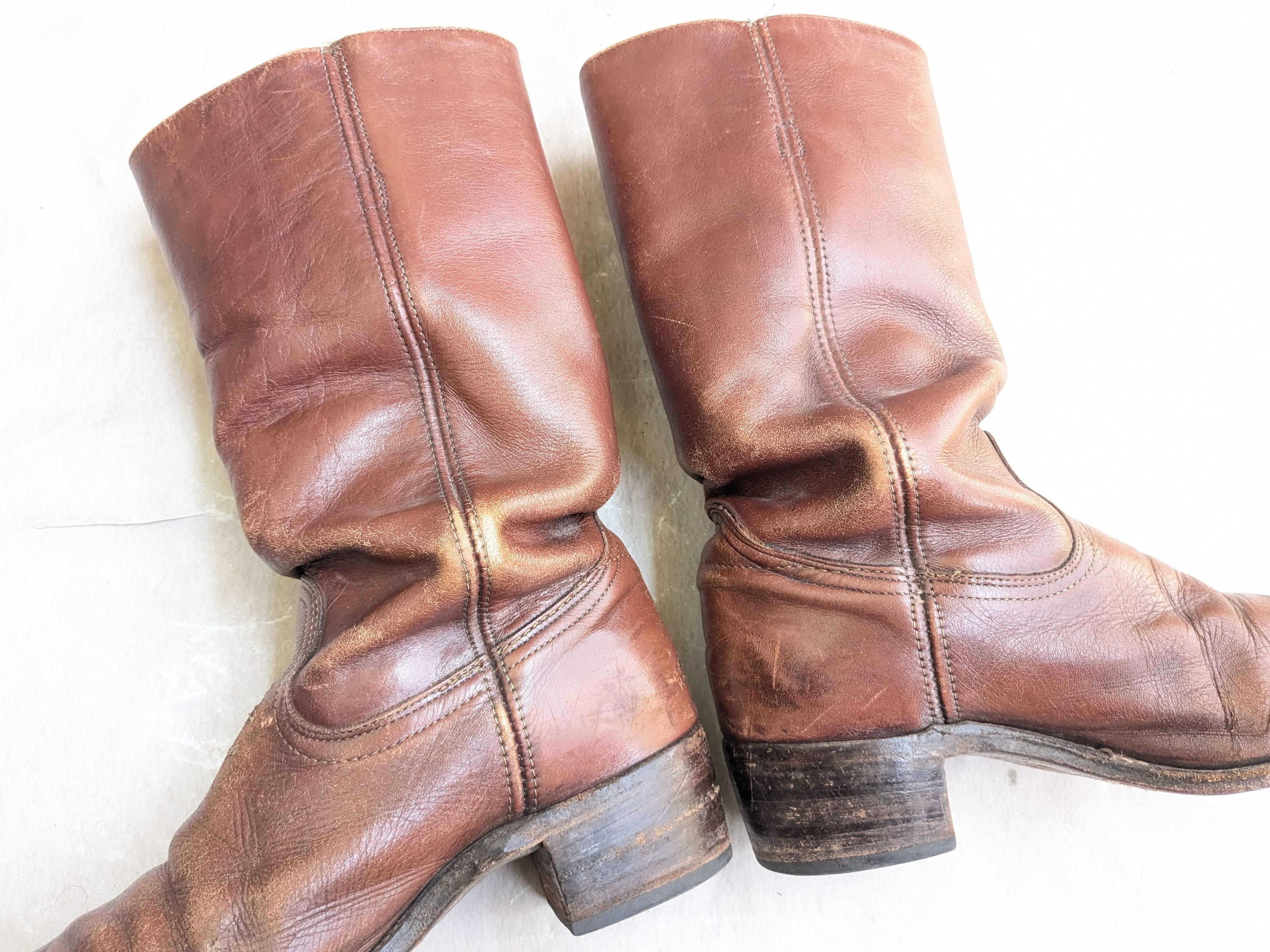 Frye Frye Campus Boots Brown Leather 9.5 M Motorcycle Biker Size US 9.5 / EU 42-43 - 8 Thumbnail