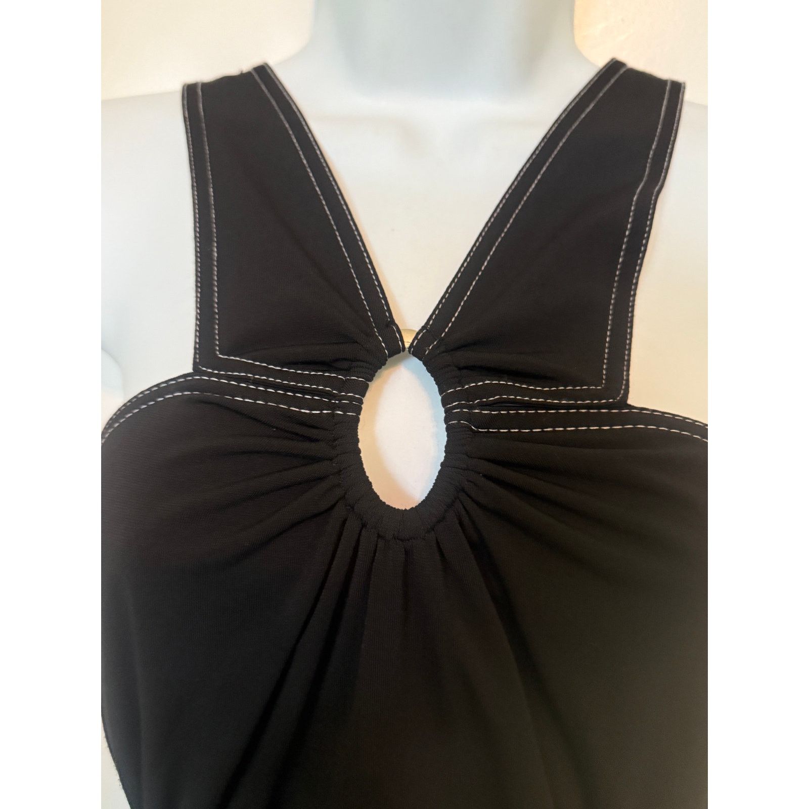 Bcbgmaxazria BCBG MaxAzria Black/White Trim Key Opening Summer Dress. M Size M / US 6-8 / IT 42-44 - 6 Thumbnail