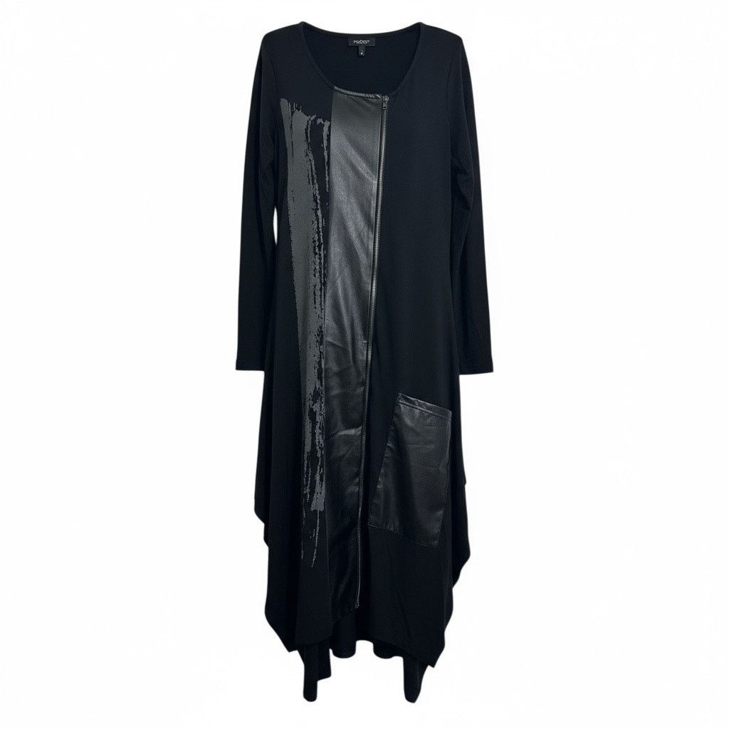 Other NÖR Denmark Abstract Faux Leather Panel Jersey Dress RARE Size XS / US 0-2 / IT 36-38 - 17 Thumbnail