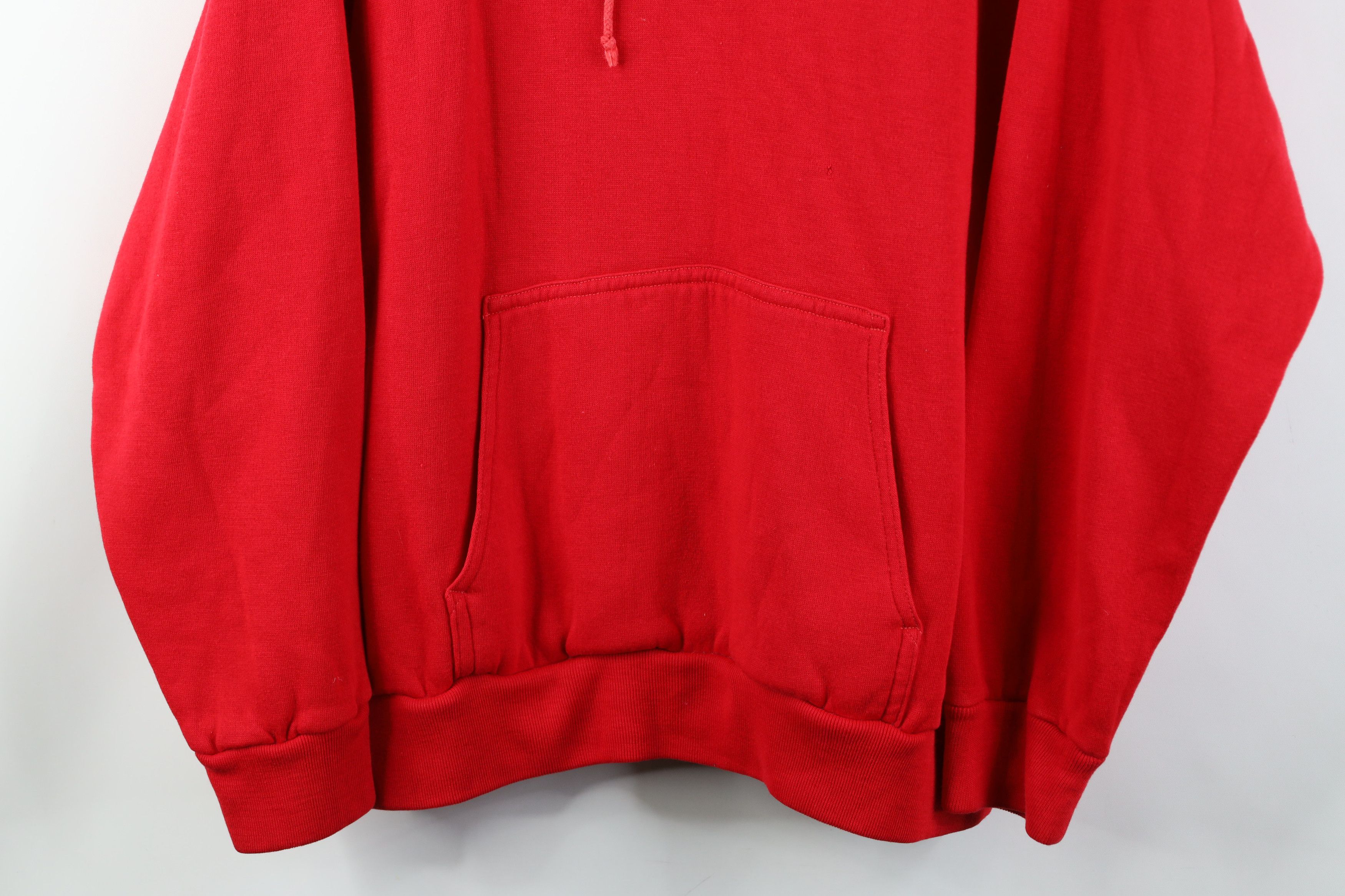 Vintage Vintage 70s Streetwear Boxy Fit Hoodie Sweatshirt Red USA Size US S / EU 44-46 / 1 - 3 Thumbnail