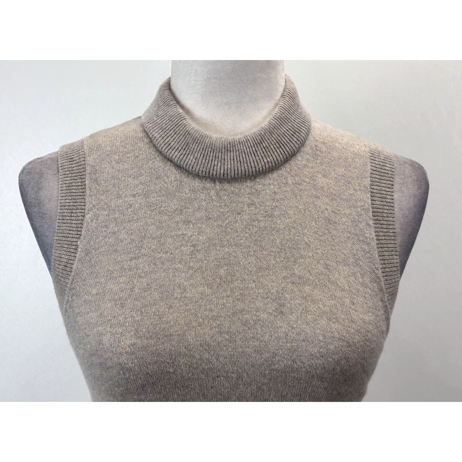 Vintage Wilfred Aritzia Women's Palmier Tunic Sweater XS Beige Wool Cashmere Size XS / US 0-2 / IT 36-38 - 5 Thumbnail