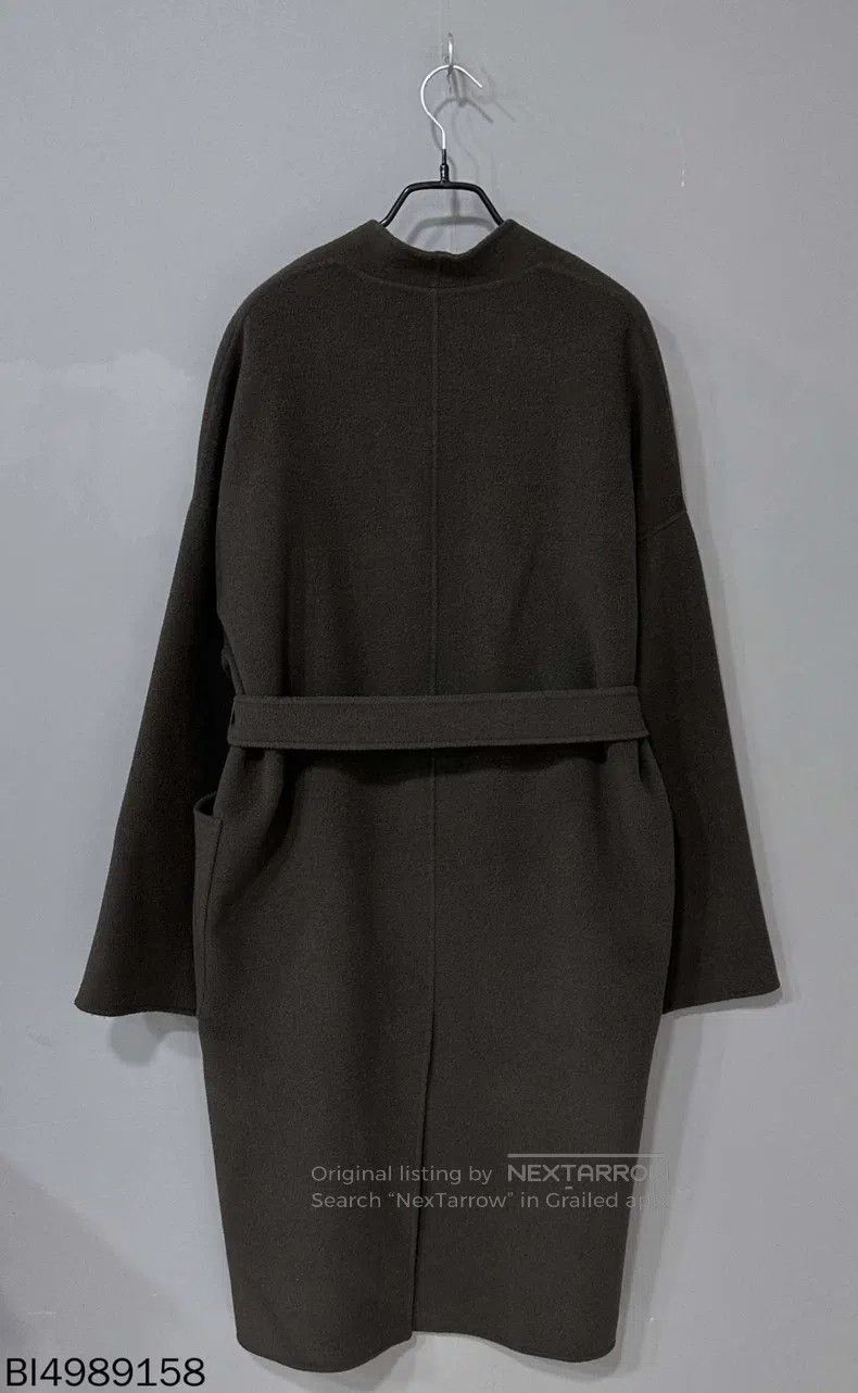 Max Mara Max Mara Olive Green V-neck Pure Wool Coat Size XS / US 0-2 / IT 36-38 - 3 Thumbnail