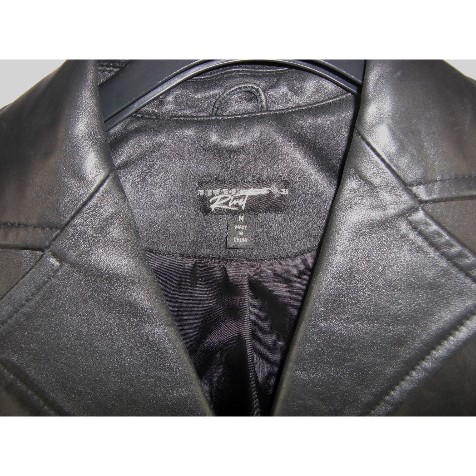 Other Leather Jacket Women’s Size M Soft Lambskin Collared Black Z Size M / US 6-8 / IT 42-44 - 2 Thumbnail