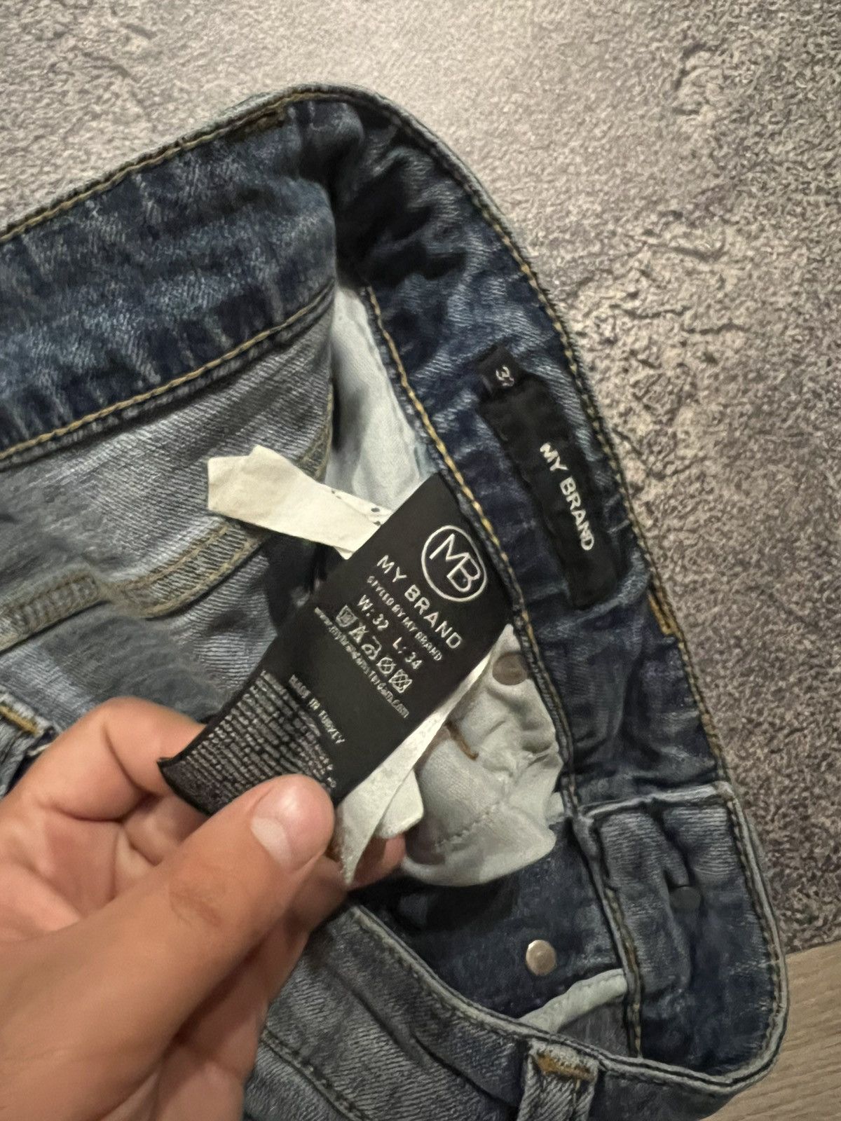 Japanese Brand Y2K Slim Jeans Swag In Paint / Archive Number Nine Style Size US 32 / EU 48 - 7 Thumbnail