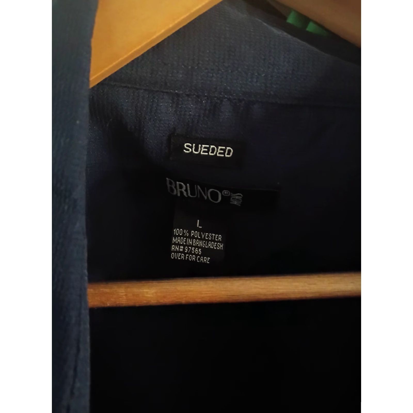 Vintage VINTAGE Bruno Sueded Button-Up Shirt Sleeve Short Sleeve Collared Blue Large Mens Size US L / EU 52-54 / 3 - 3 Thumbnail