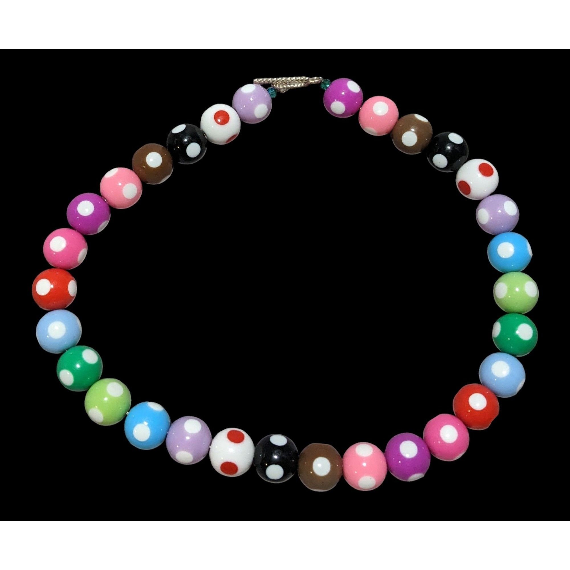 Other Rainbow Polka Dot Bubble Gum Bead Necklace Size ONE SIZE - 1 Thumbnail