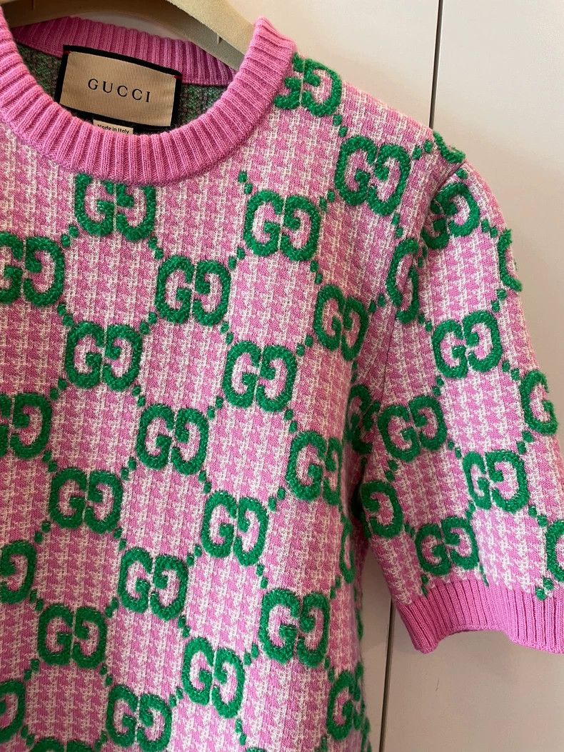 Gucci GucciFull-print knitted short sleeves 2503-Nextarrow Size XL / US 12-14 / IT 48-50 - 3 Thumbnail