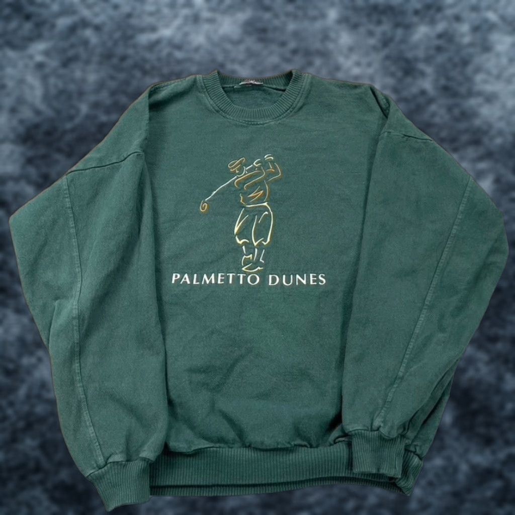 Vintage VINTAGE Palmetto Dunes Golf Sweatshirt Mens XL Green Pullover SC Crewneck 90s Size US XL / EU 56 / 4 - 1 Thumbnail
