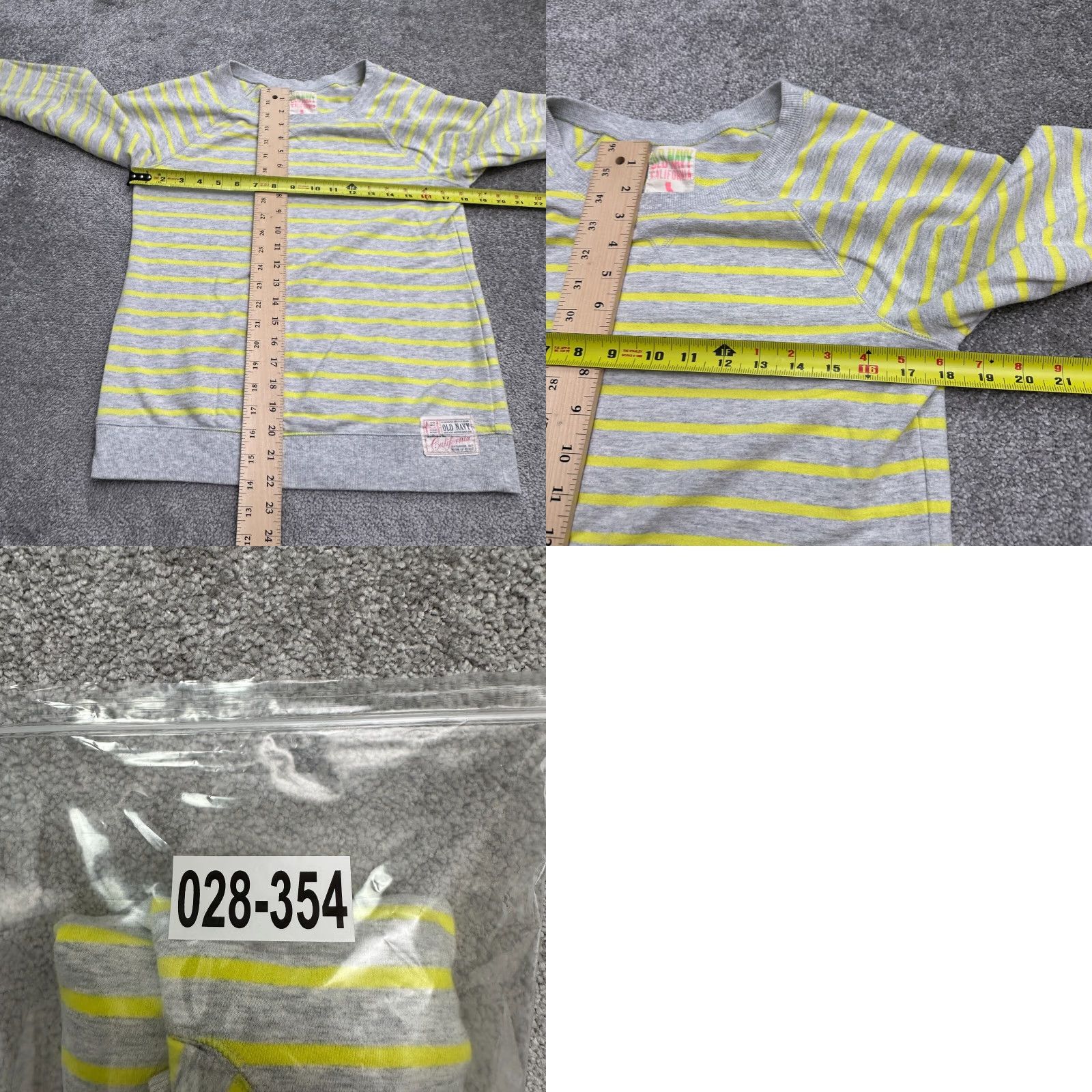 Old Navy Old Navy Sweatshirt Womens Medium Gray Yellow Raglan Round Neck Pullover Casual Size M / US 6-8 / IT 42-44 - 8 Thumbnail