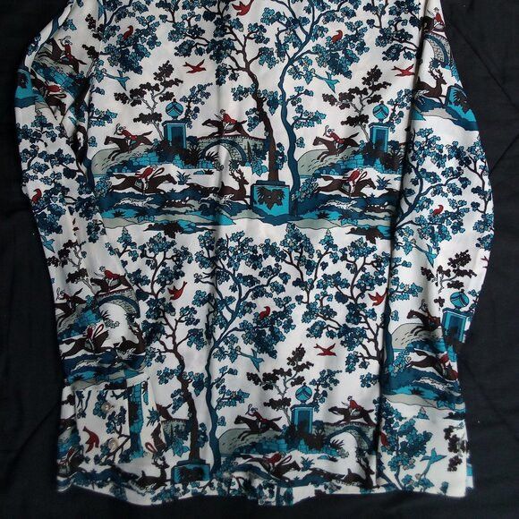 Other Vintage MCM Lady Manhattan Hunting Polyester Disco Shirt Size L / US 10 / IT 46 - 8 Thumbnail