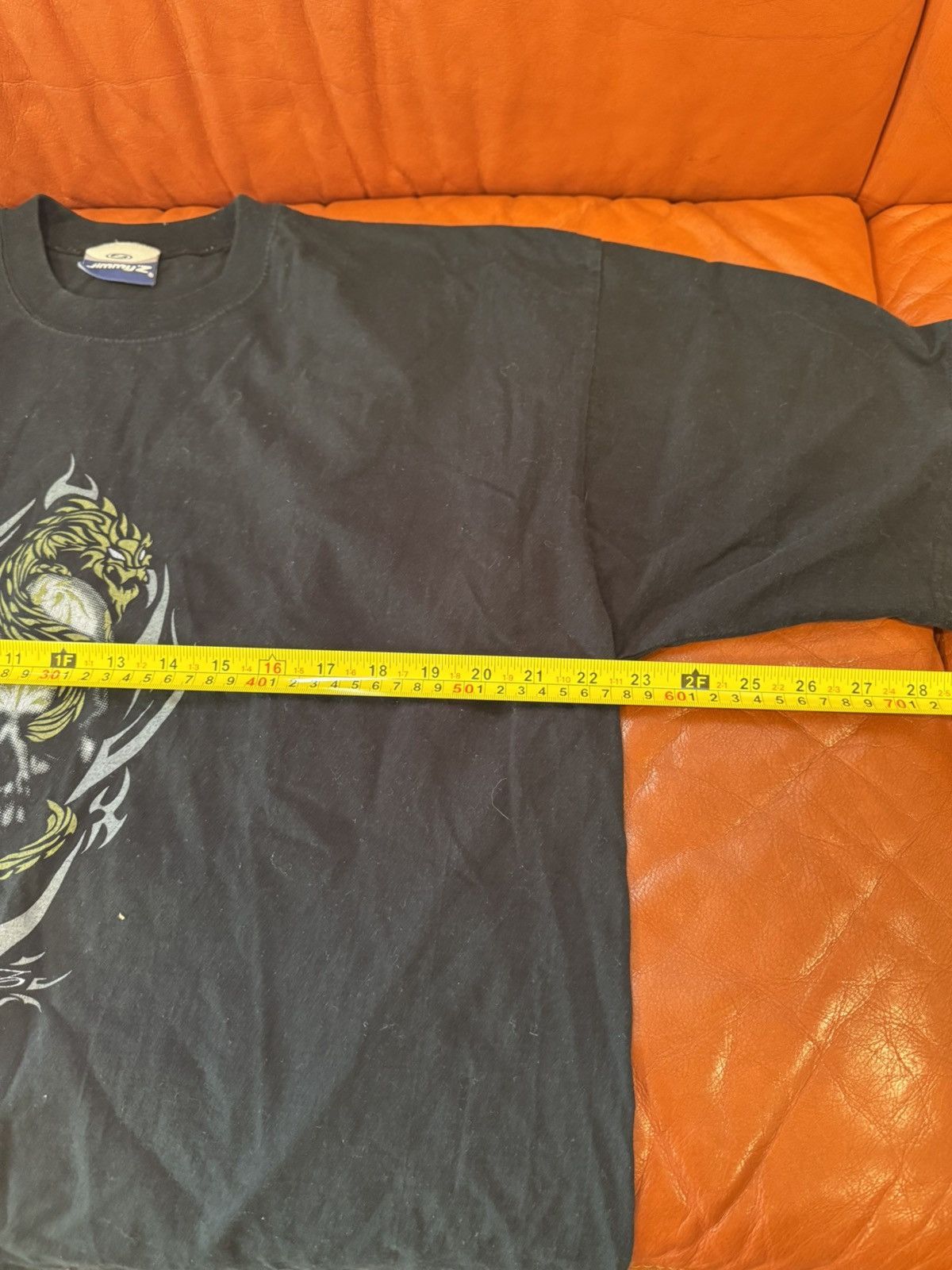 JNCO Vintage Y2k Jimmy Z Dragon Skull T Shirt 2000s Size US XL / EU 56 / 4 - 4 Thumbnail