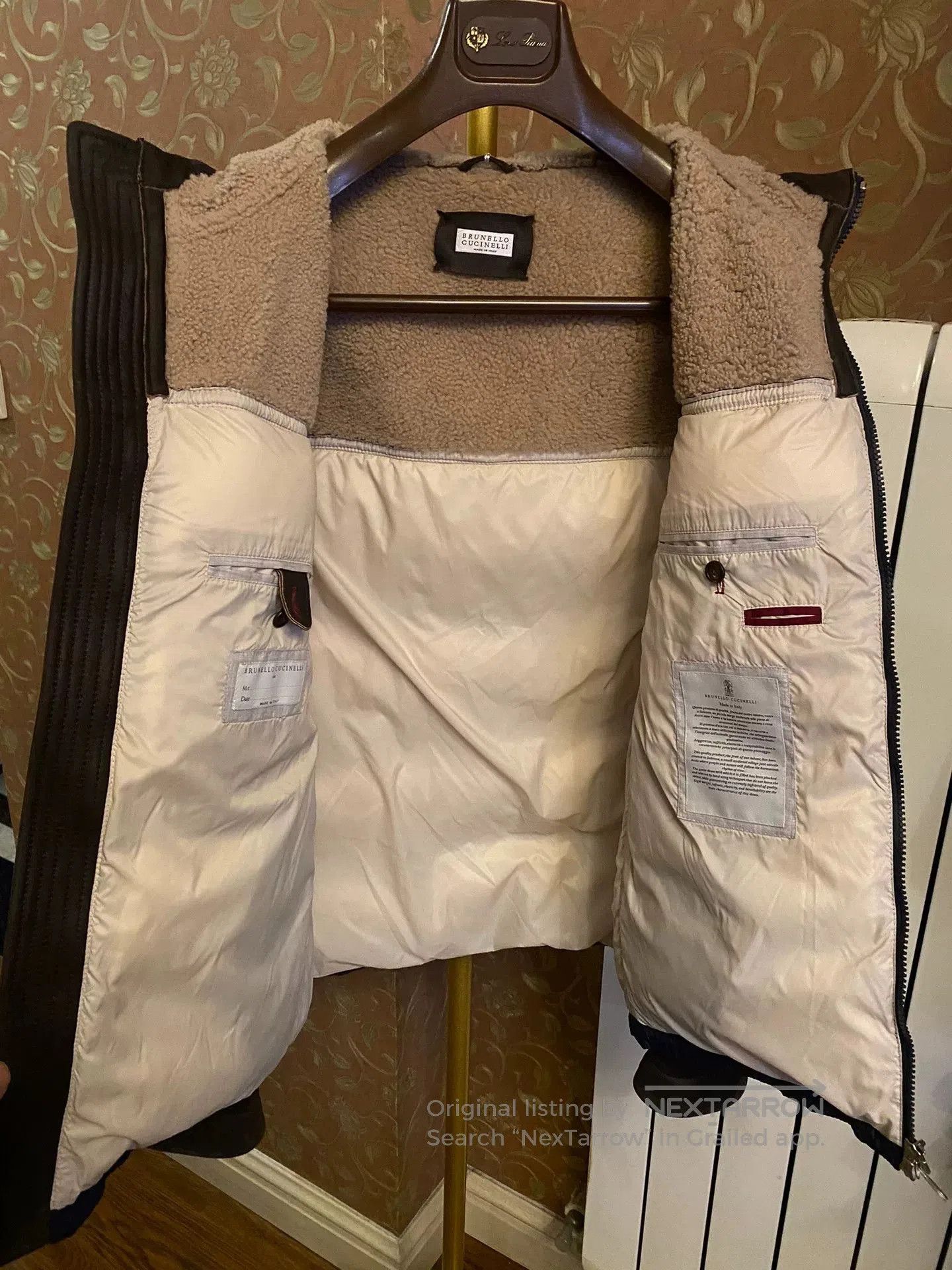 Brunello Cucinelli Brunello Cucinelli Shearling Down Jacket. Size US M / EU 48-50 / 2 - 4 Thumbnail
