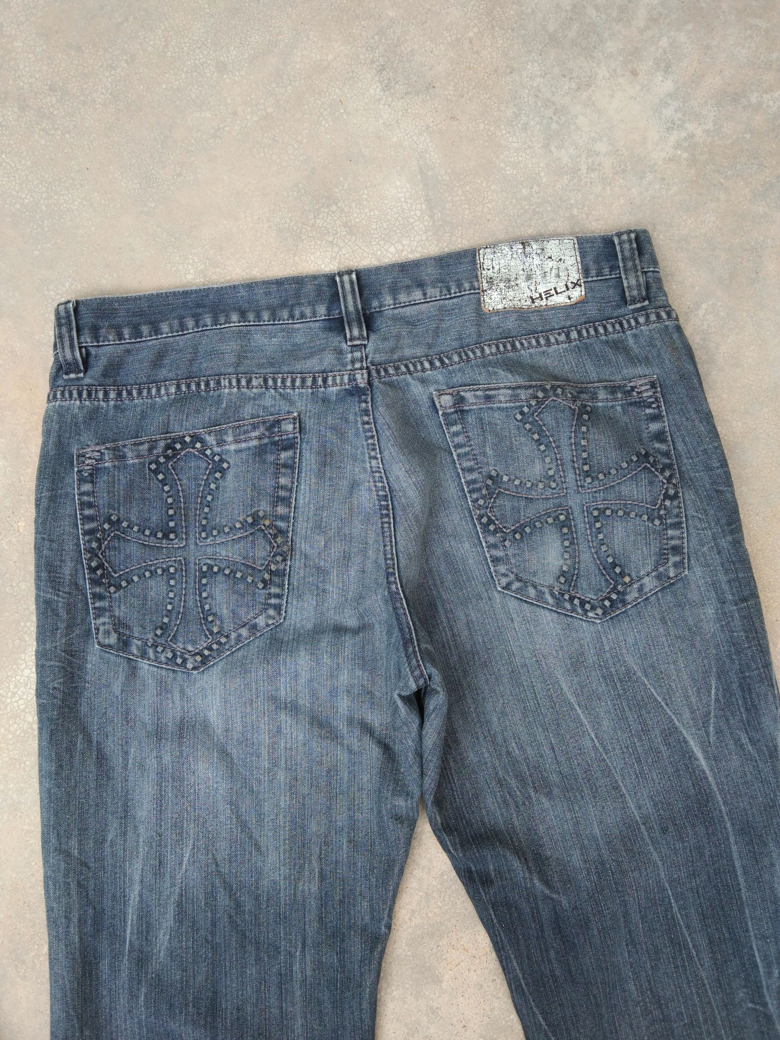 Helix Vintage Helix Blue Washed Relaxed Boot Cut Jeans 36x34 Size US 36 / EU 52 - 4 Thumbnail