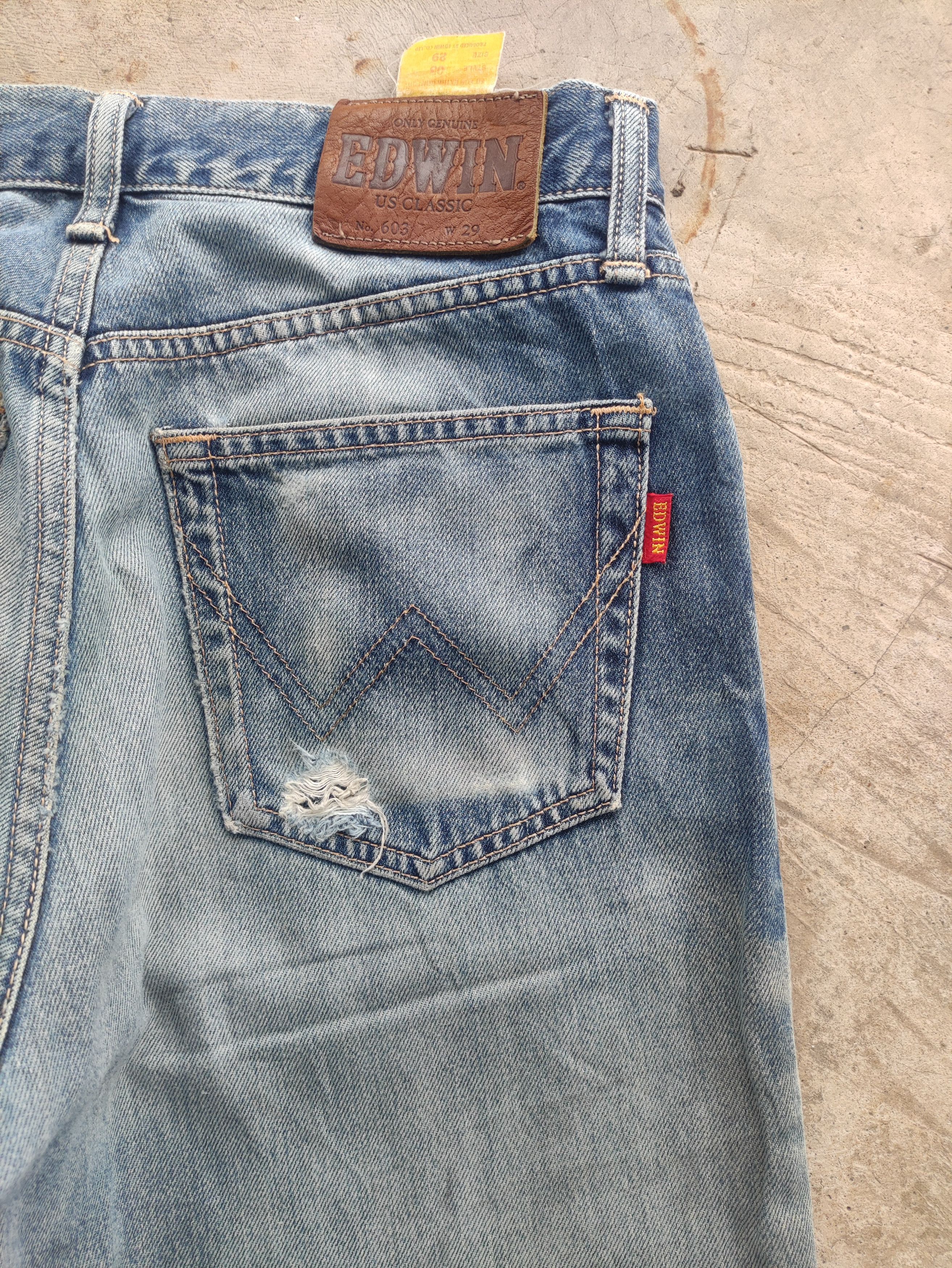 Edwin Vintage Edwin Japan Jean Distressed Faded Denim Size US 29 - 14 Thumbnail