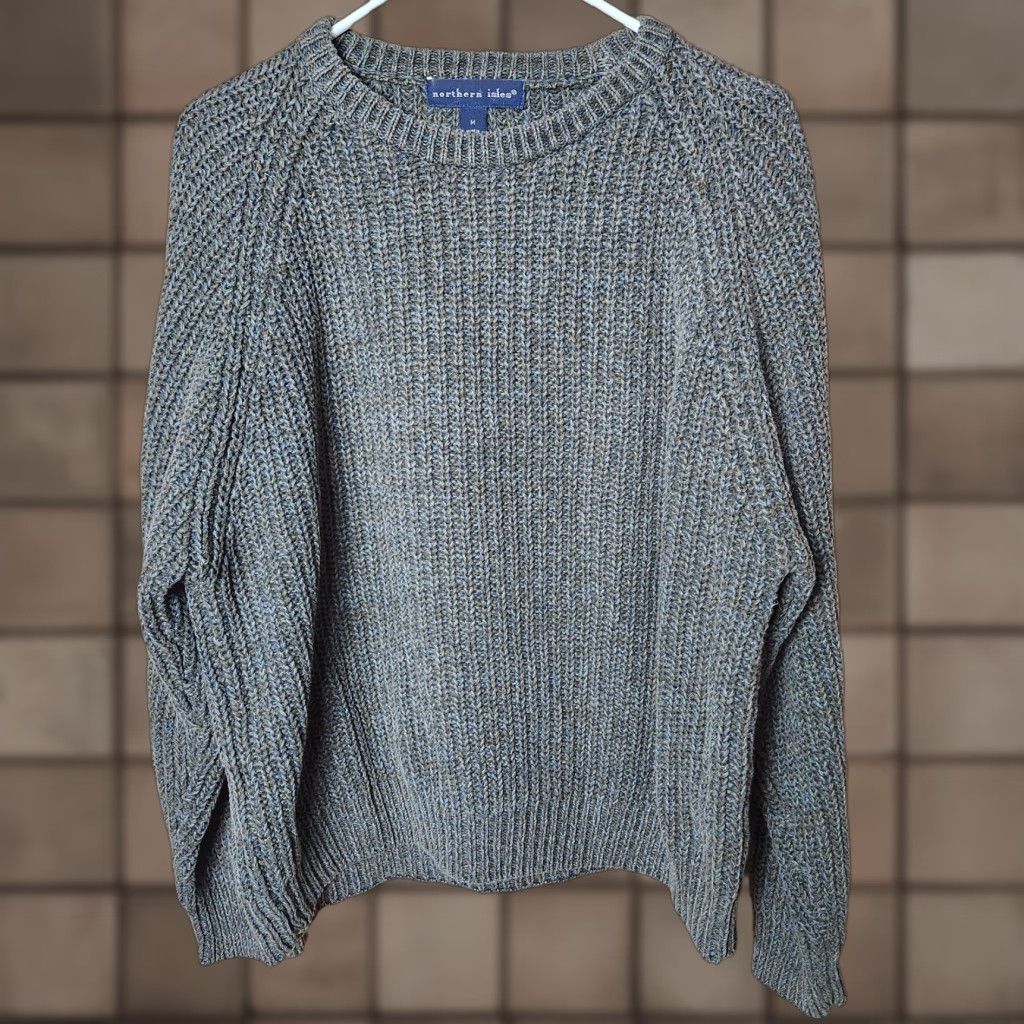 Vintage VINTAGE Northern Isles Raglan Sleeve Crewneck Marled Chunky Knit Sweater - Size M - Women Size M / US 6-8 / IT 42-44 - 1 Thumbnail