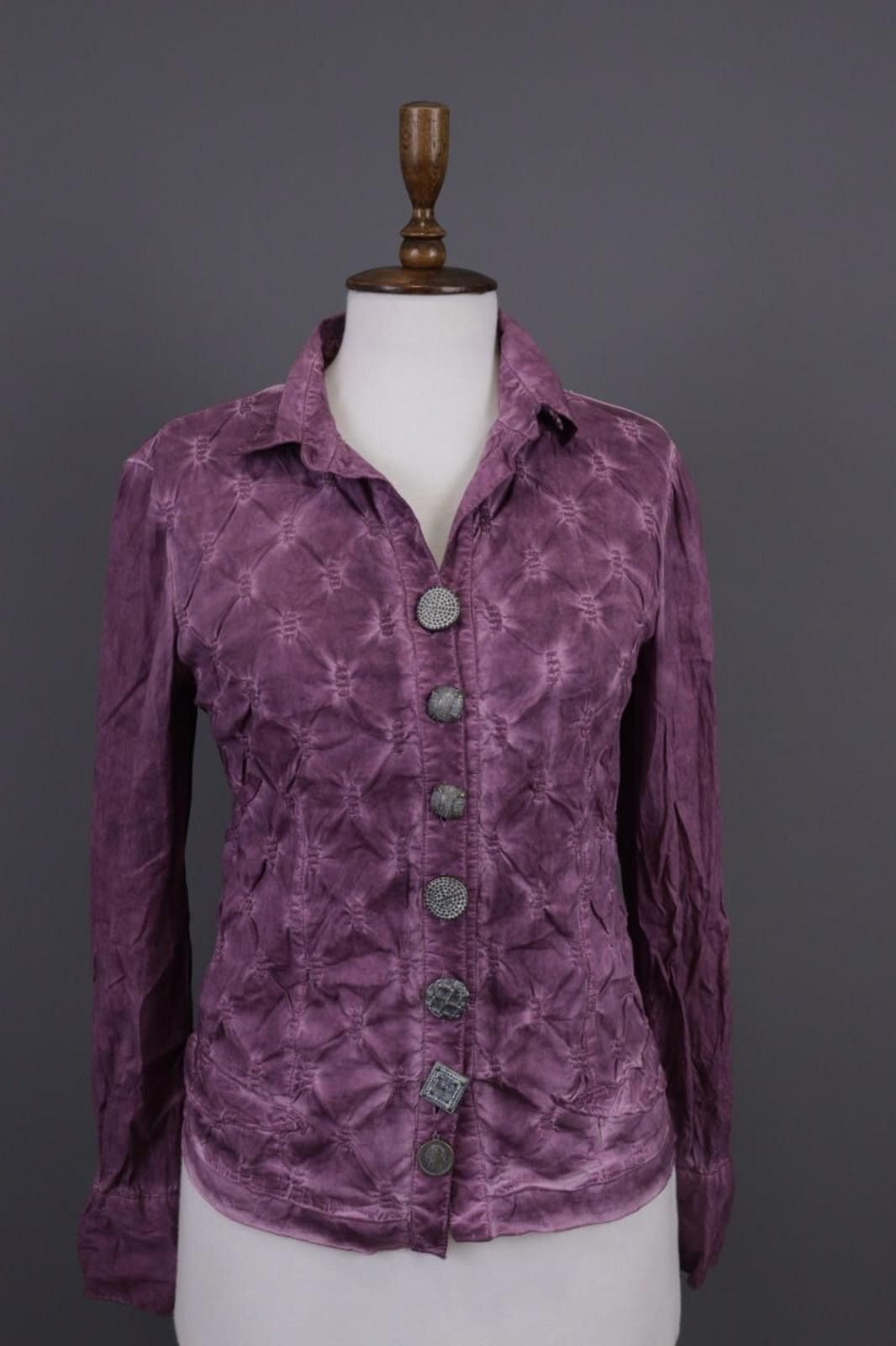 Designer Elisa Cavaletti Club Purple Shirt Blouse Tunic Size S Size S / US 4 / IT 40 - 1 Thumbnail