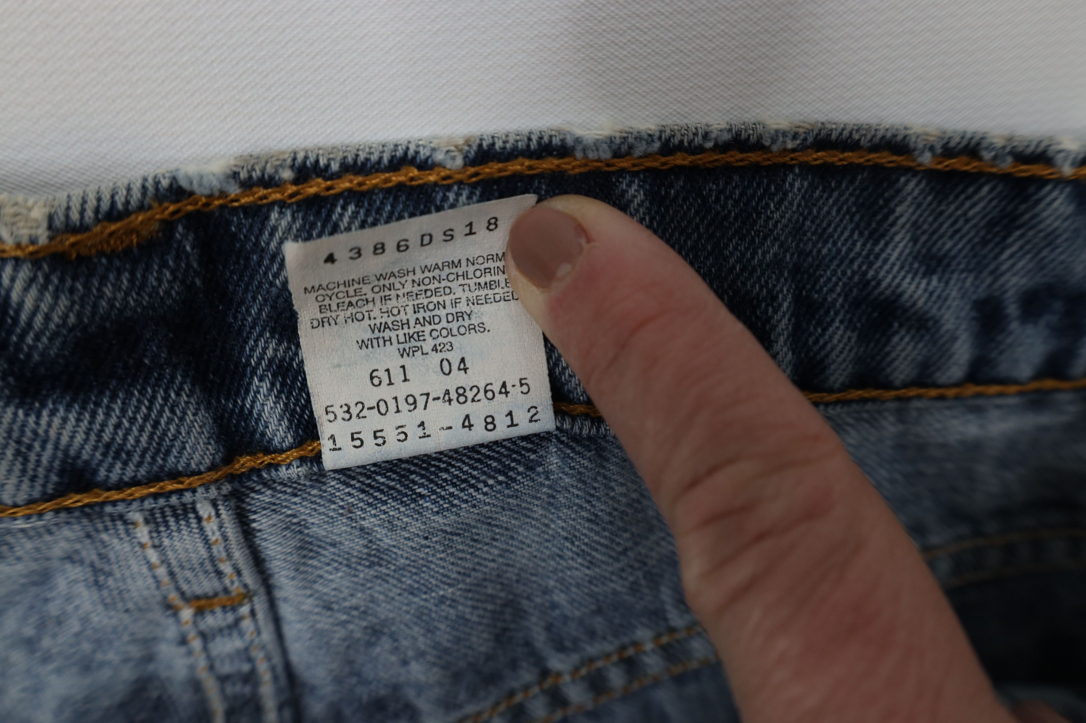 Levi's Vintage 90s Levis 551 Relaxed Tapered Leg Jeans USA Size 36" / US 14 / IT 50 - 11 Thumbnail