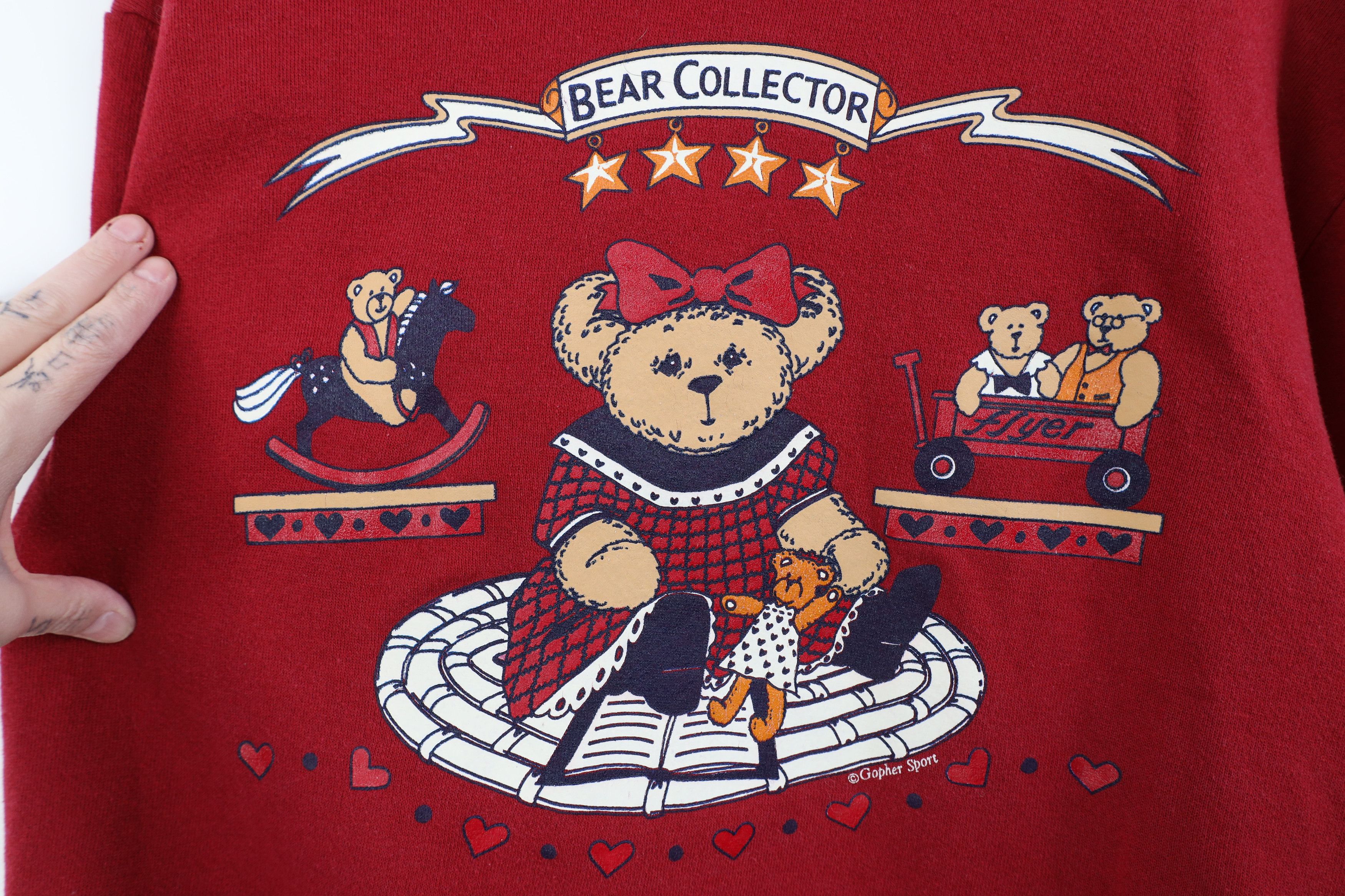Vintage Vintage 90s Streetwear Heart Bear Turtleneck Sweatshirt USA Size M / US 6-8 / IT 42-44 - 4 Thumbnail