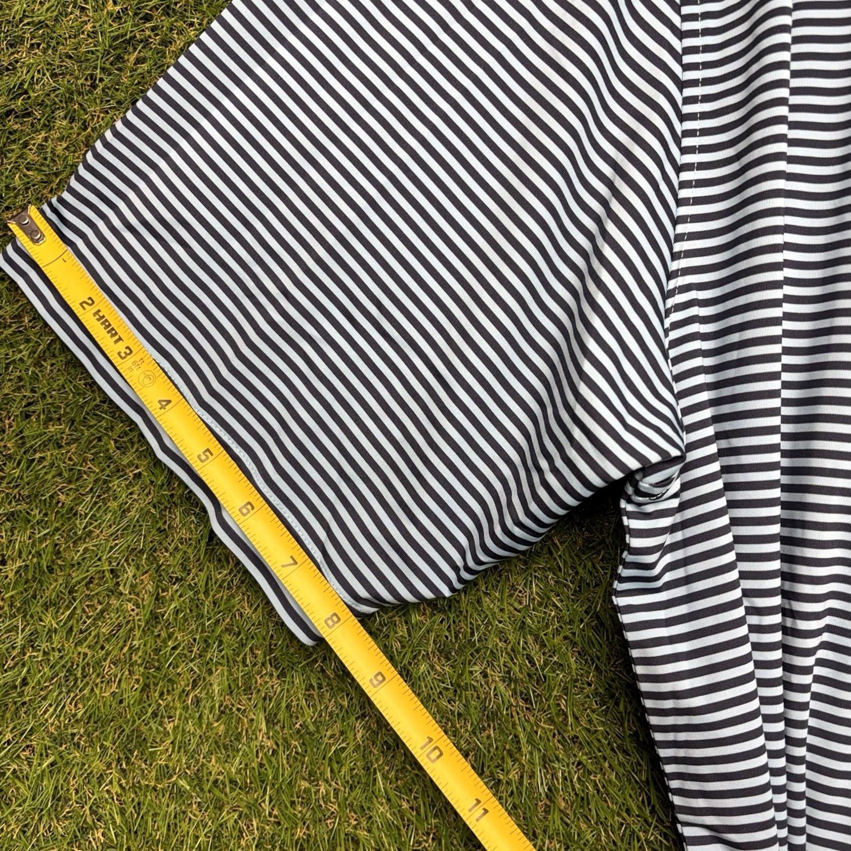 Footjoy Footjoy Polo Shirt Mens XL Striped Blue Polyester Blend Polo Short Sleeve Regular Fit Casual Golf Shirt Size US XL / EU 56 / 4 - 6 Thumbnail