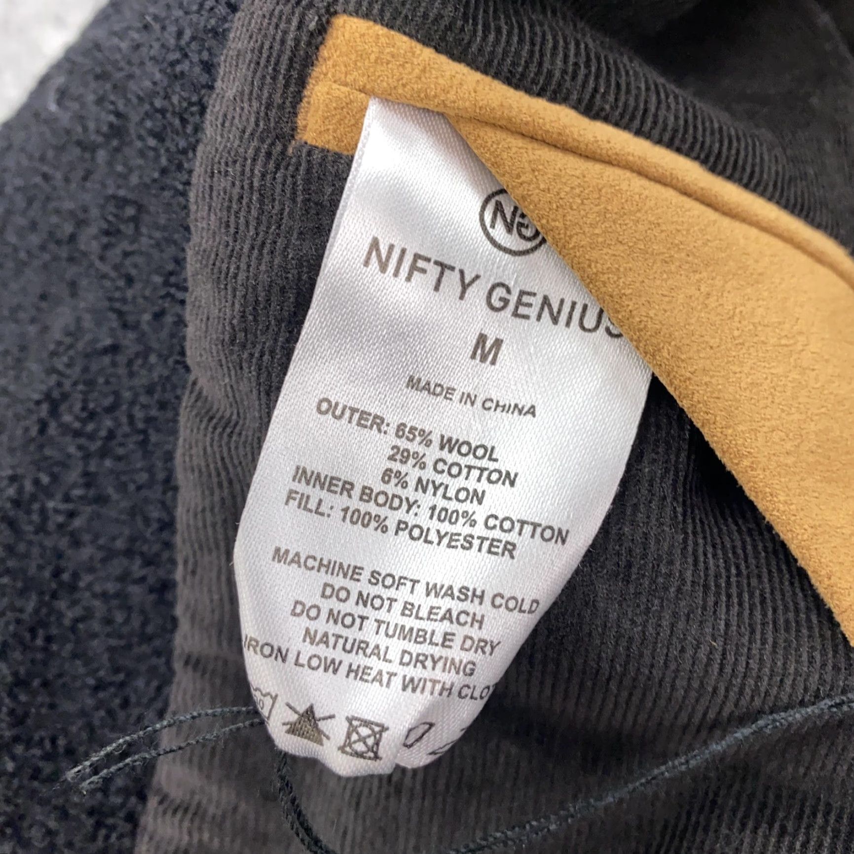 Vintage Nifty Genius Blazer Mens Medium Black Wool Blend Sport Coat Elbow Patches Jacket Size 40R - 7 Thumbnail