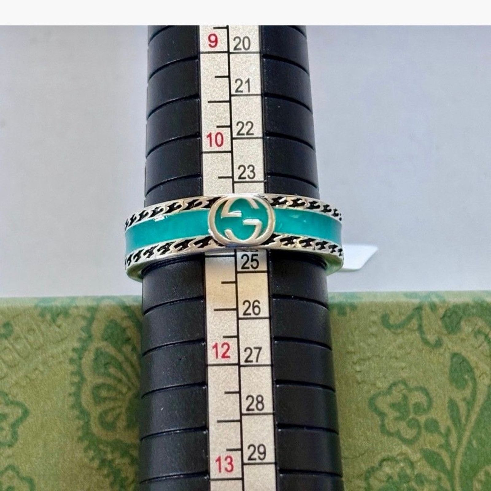 Gucci Gucci Interlocking G Enamel Band Ring - Size 11 Size ONE SIZE - 5 Thumbnail
