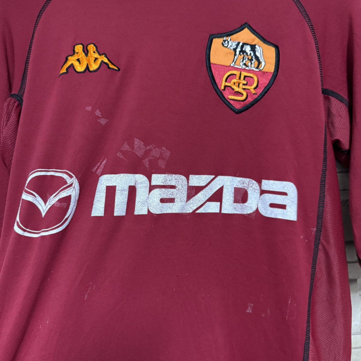 Kappa Vintage As Roma Jersey Kappa 2002 Mazda Size US L / EU 52-54 / 3 - 7 Thumbnail
