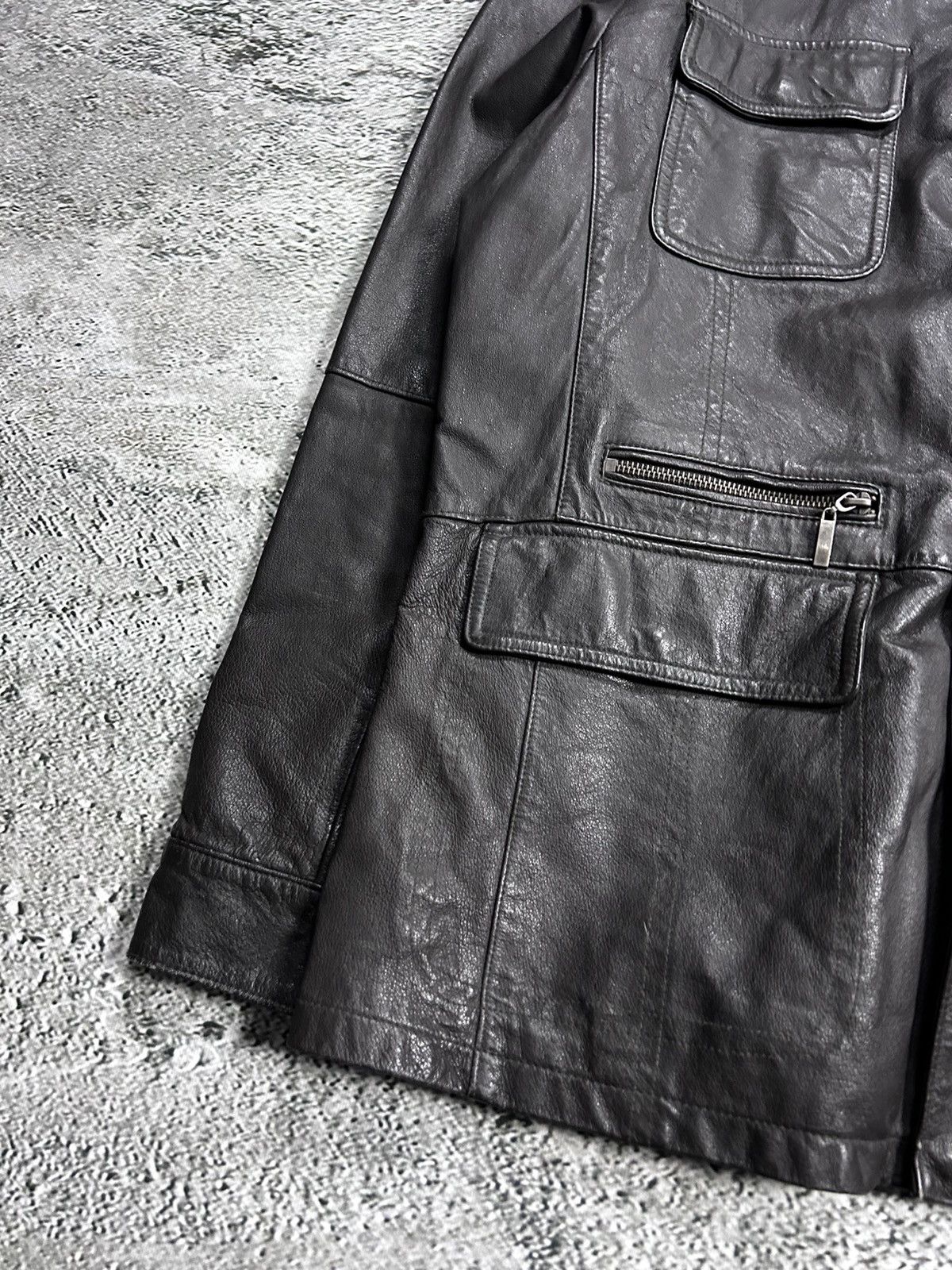 Burton Vintage Burton Leather Jacket Avant Garde Rare Brown Size US XL / EU 56 / 4 - 4 Thumbnail