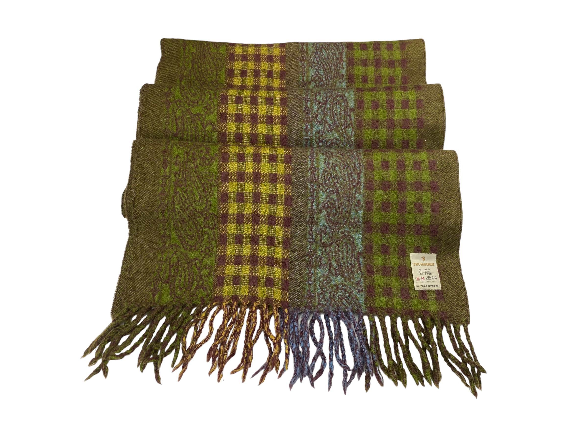 Trussardi × Vintage Trussardi scarf Wool Vintage Scarves Made in Japan Size ONE SIZE - 4 Thumbnail