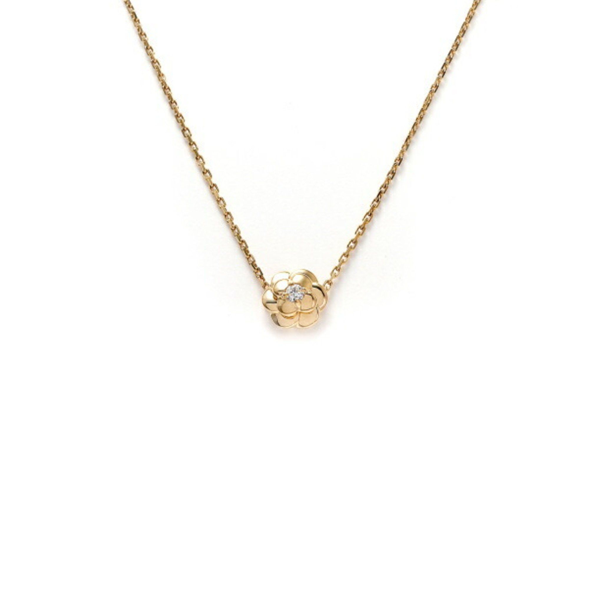 image of Chanel Camellia K18Yg Yellow Gold Necklace, Women's