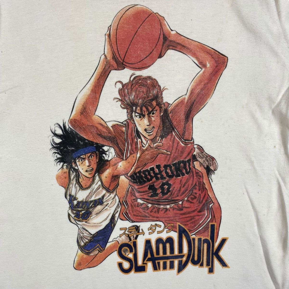 Anime Vintage 90's SLAMDUNK Hanamichi Sakuragi Vs Nobunaga Tee Size US M / EU 48-50 / 2 - 2 Thumbnail