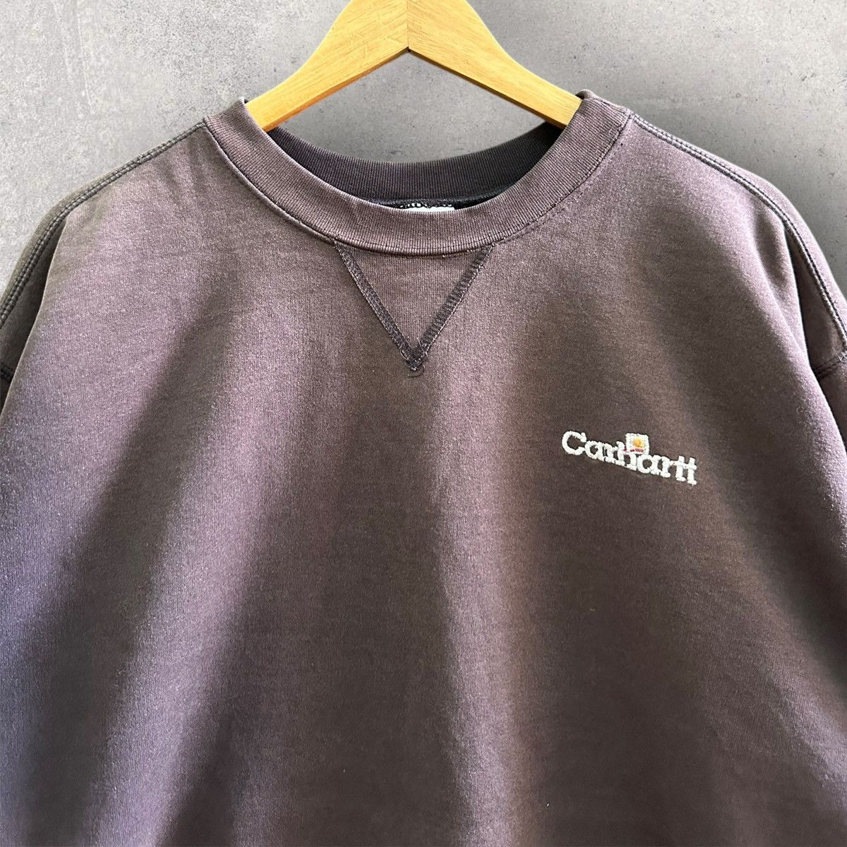 Carhartt × Vintage Vintage 80’s Carhatt Sunfaded Brown Oversized Sweatshirt Size US XXL / EU 58 / 5 - 2 Thumbnail