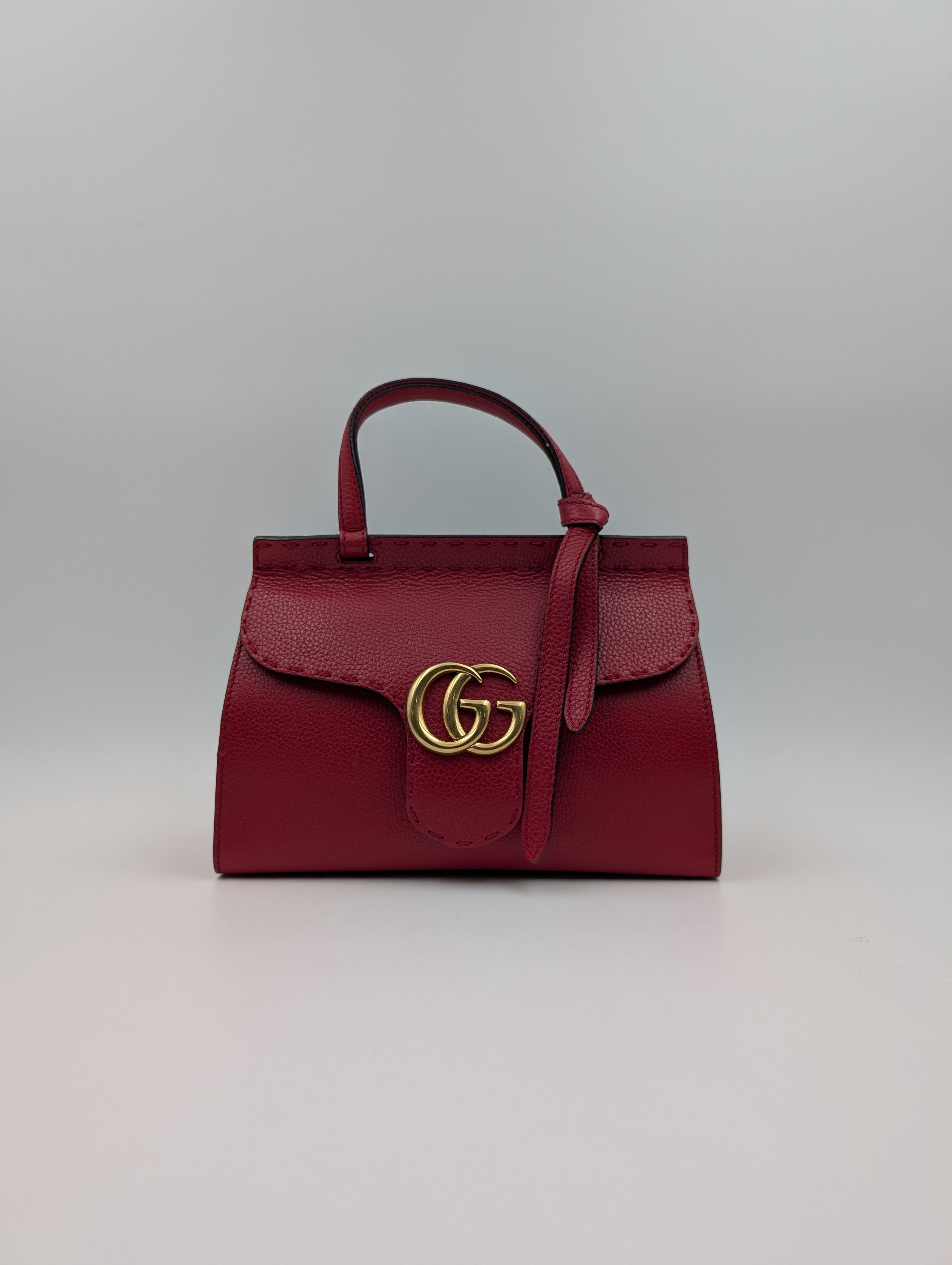 Gucci Red GG Marmont Top Handle Bag Size ONE SIZE - 1 Thumbnail