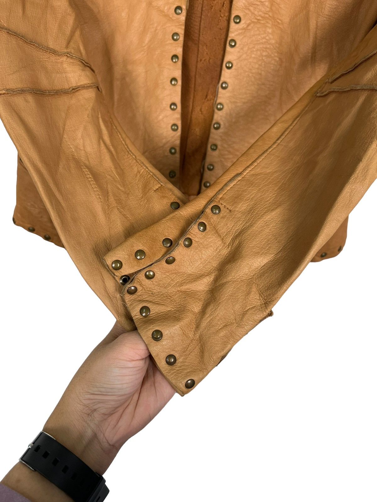 Designer 🔥 BLUR LEATHER JACKET MADE IN ITALY Size US XS / EU 42 / 0 - 11 Thumbnail