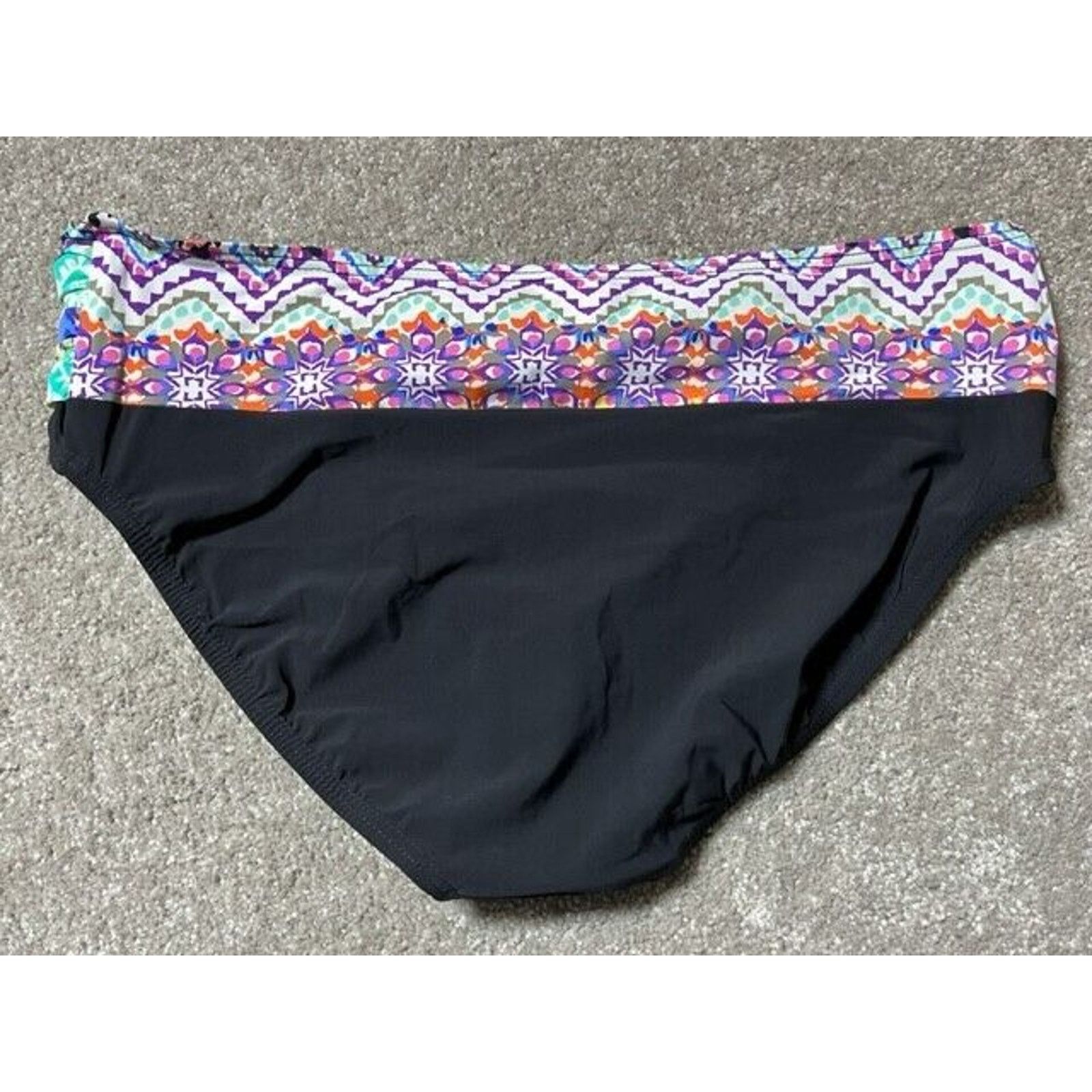 Other Christina Bikini Swim Bottom Womens 16 Aztec Fold Over Black Size XXL / US 16-18 / IT 52-54 - 2 Thumbnail