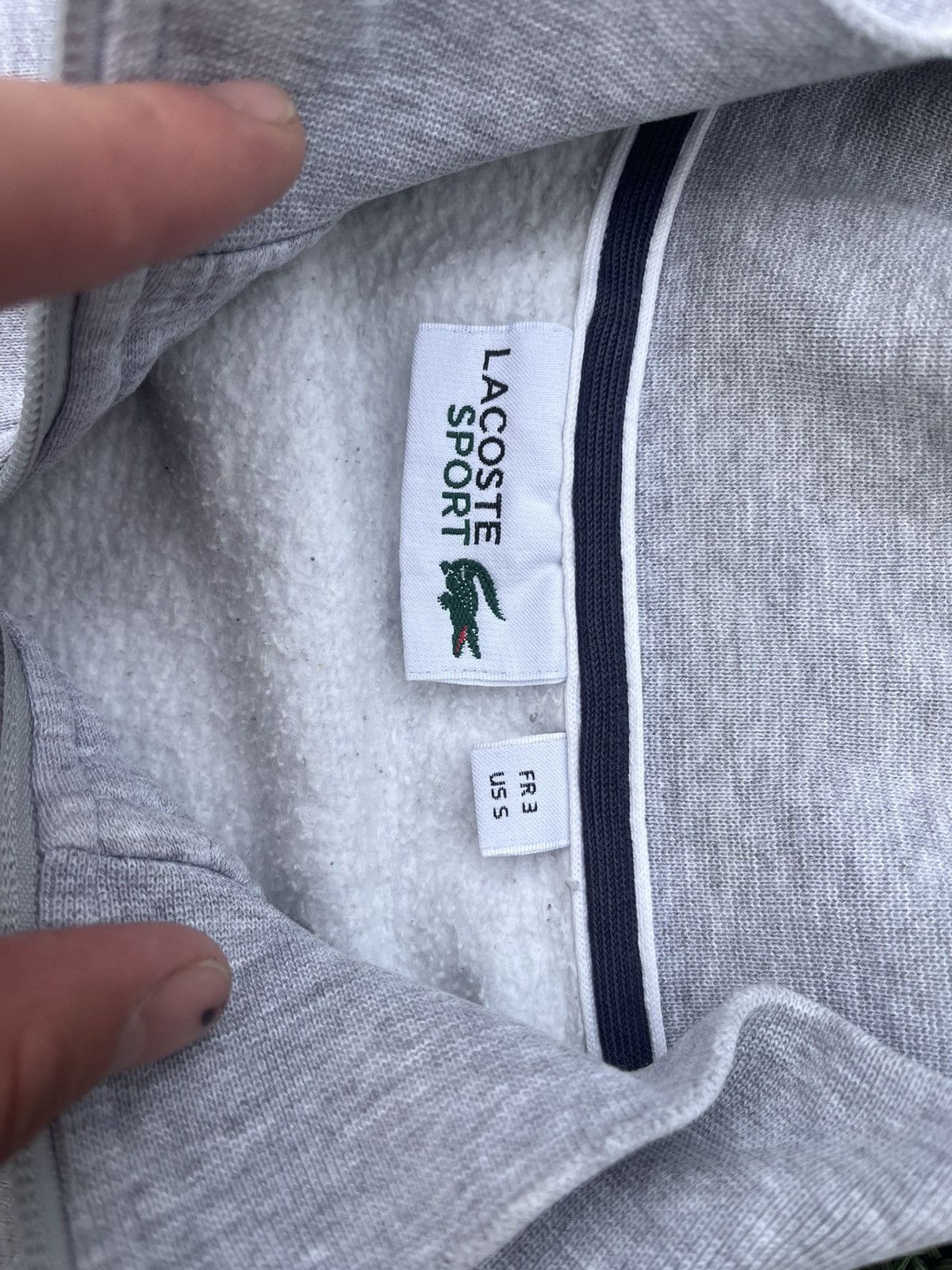 Lacoste Lacoste Sport Grey Full Zip Sweatshirt Small Size US S / EU 44-46 / 1 - 3 Thumbnail