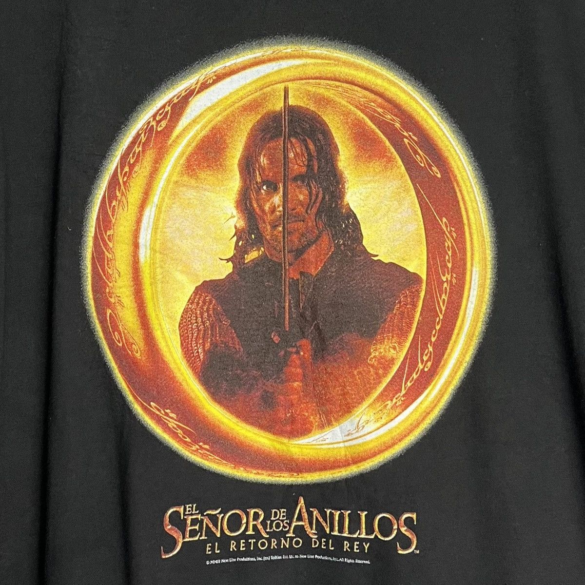 Vintage Vintage Lord Of The Rings Movie Aragon Ringwraiths T Shirt Size US S / EU 44-46 / 1 - 3 Thumbnail