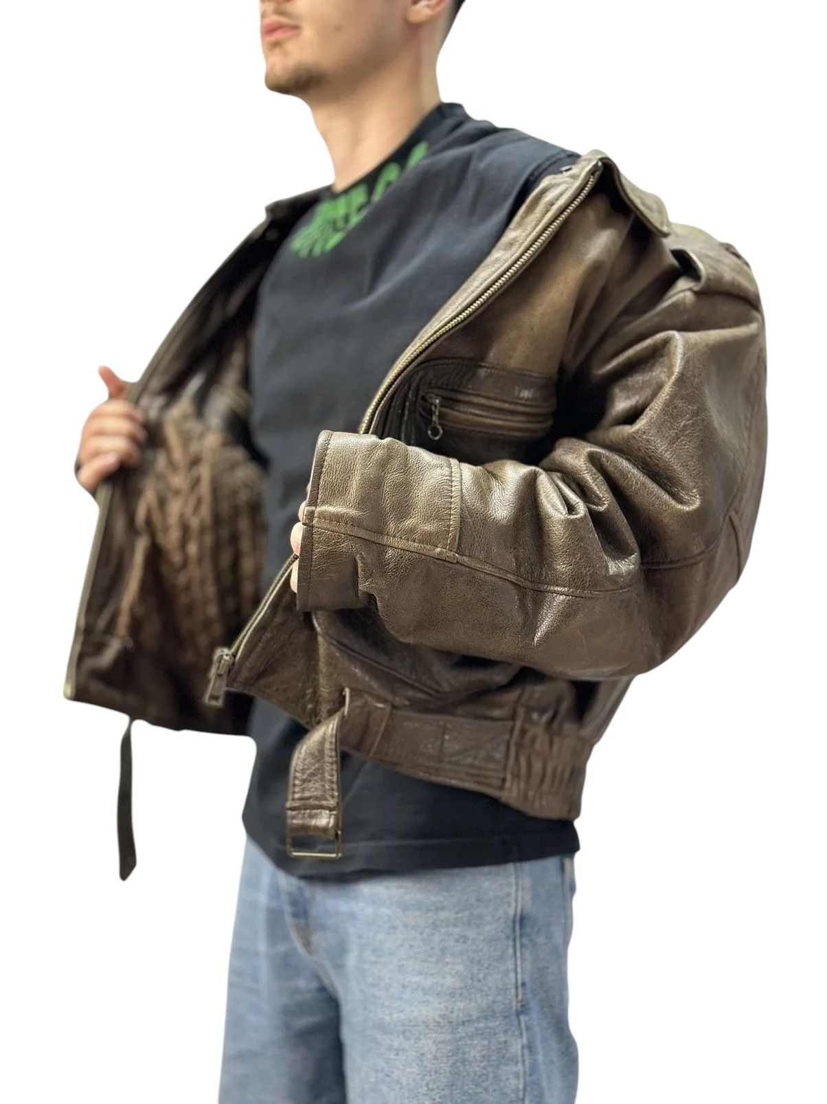 Red Wing Vintage Redskins B-32 Leather Jacket Rick Owens Style Size US XL / EU 56 / 4 - 2 Thumbnail