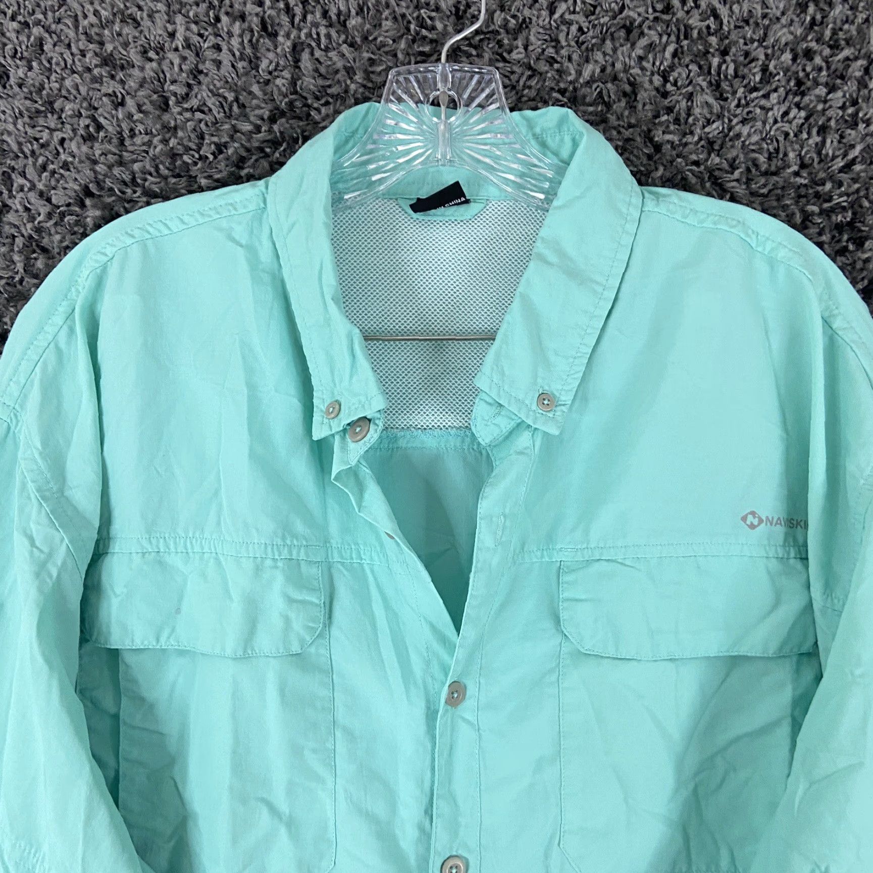 Vintage NAVISKIN Outdoor Long Sleeve Button-Up Shirt Men’s XL Blue Size US XL / EU 56 / 4 - 6 Thumbnail
