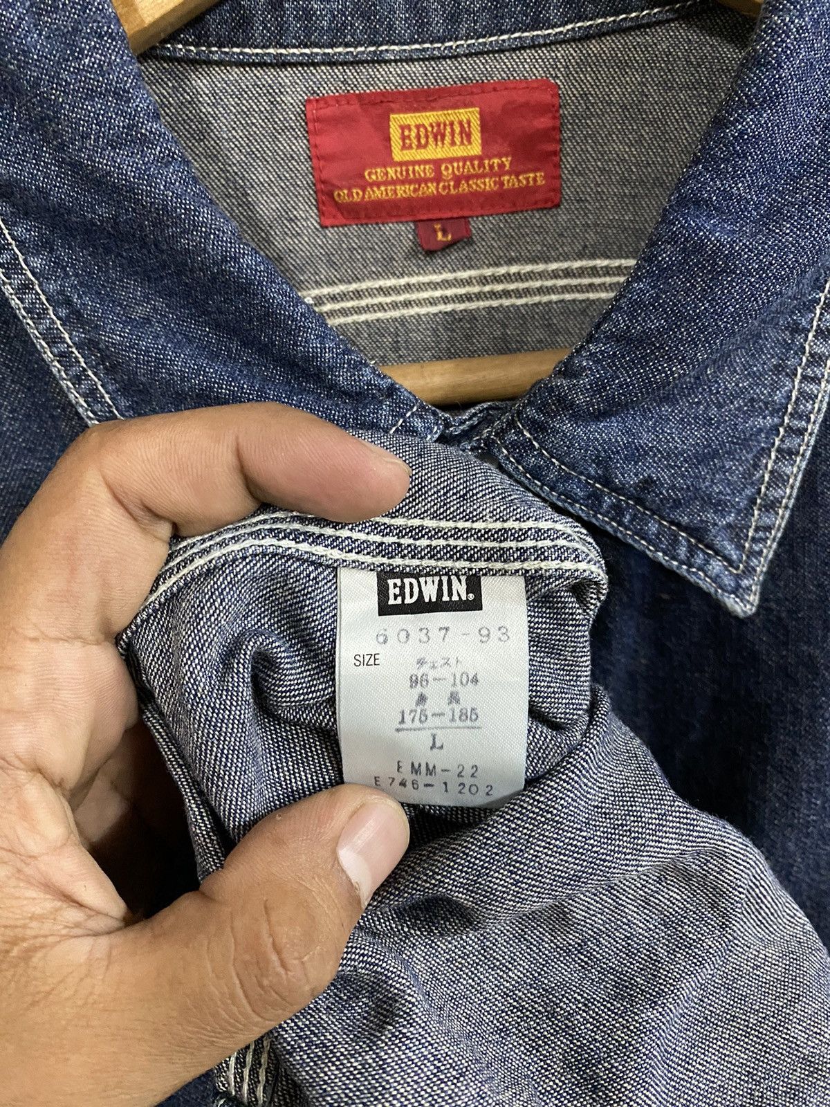 Edwin × Japanese Brand Japanese Edwin Old America Classic Taste Denim Shirt Size US L / EU 52-54 / 3 - 5 Thumbnail