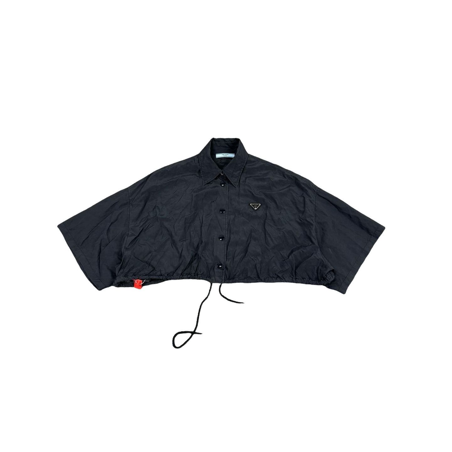 Prada Prada Nylon Cropped Drawstring Shirt IT 40 Size S / US 4 / IT 40 - 1 Thumbnail