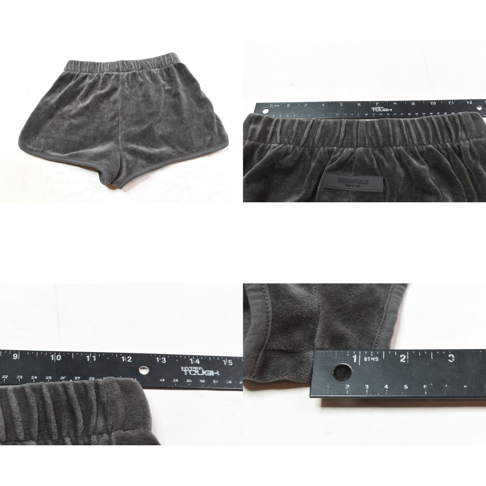 Fear of God Fear of God ESSENTIALS Velour Beach Shorts Womens Small Gray Pull-On Relaxed Fit Size 28" / US 6 / IT 42 - 8 Thumbnail